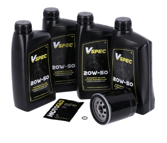 MCS engine oil service kit. 20W50 Synthetic 99-16 FLT/Touring; 09-16 Trike