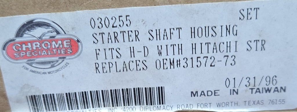 Harley Davidson Shovel Shovelhead Starter Shaft Housing poliert NEW