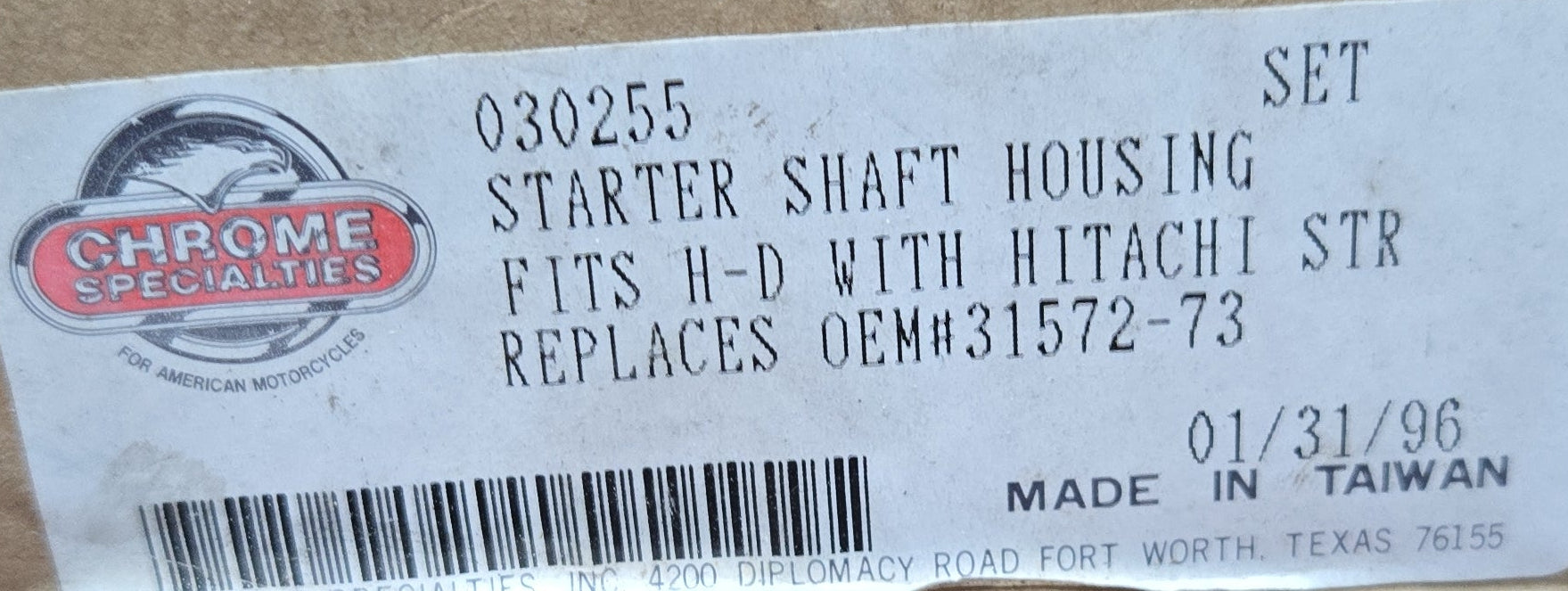 Harley Davidson Shovel Shovelhead Starter Shaft Housing poliert NEW
