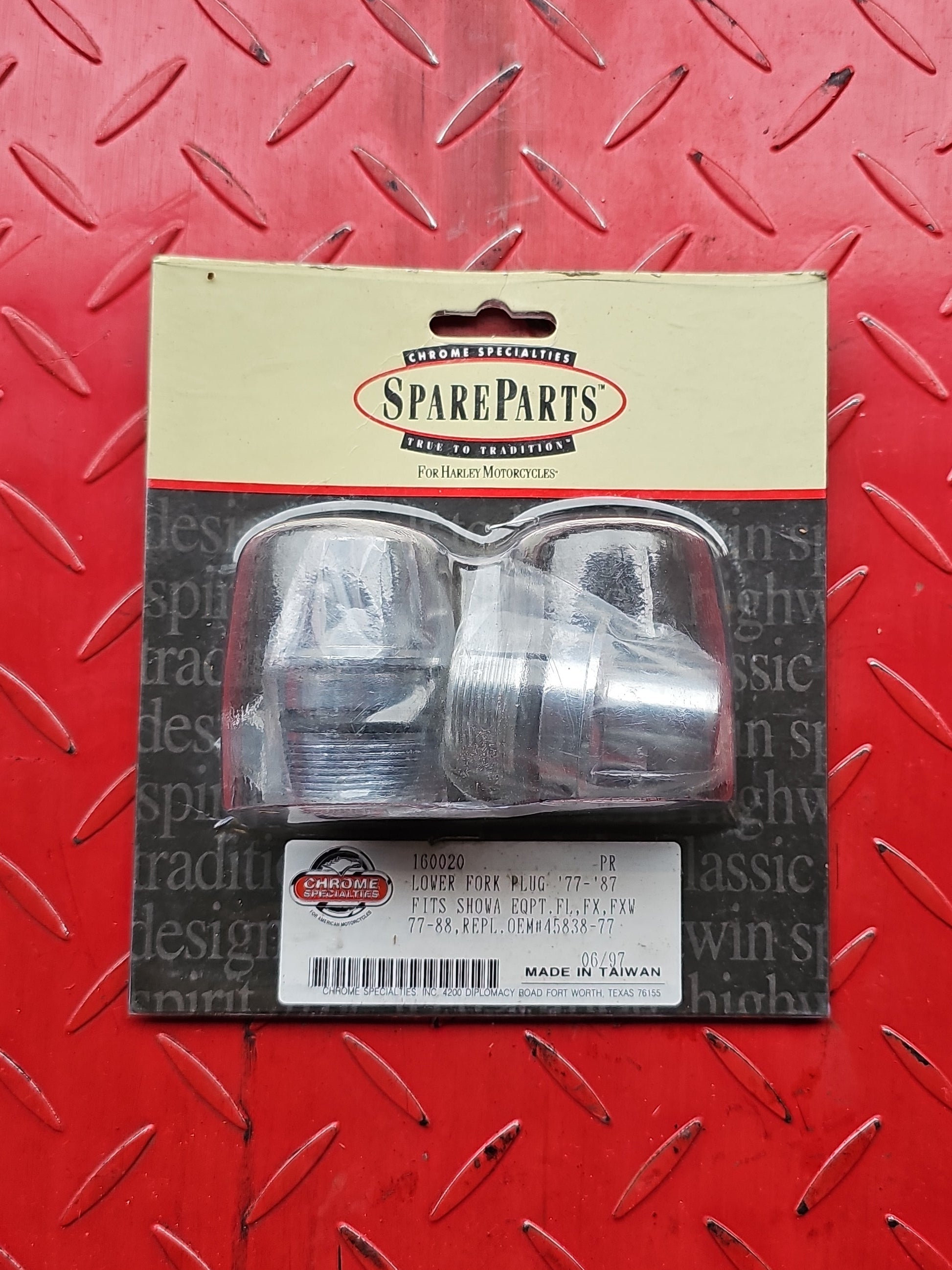 Harley Davidson Lower Fork Plug NEW
