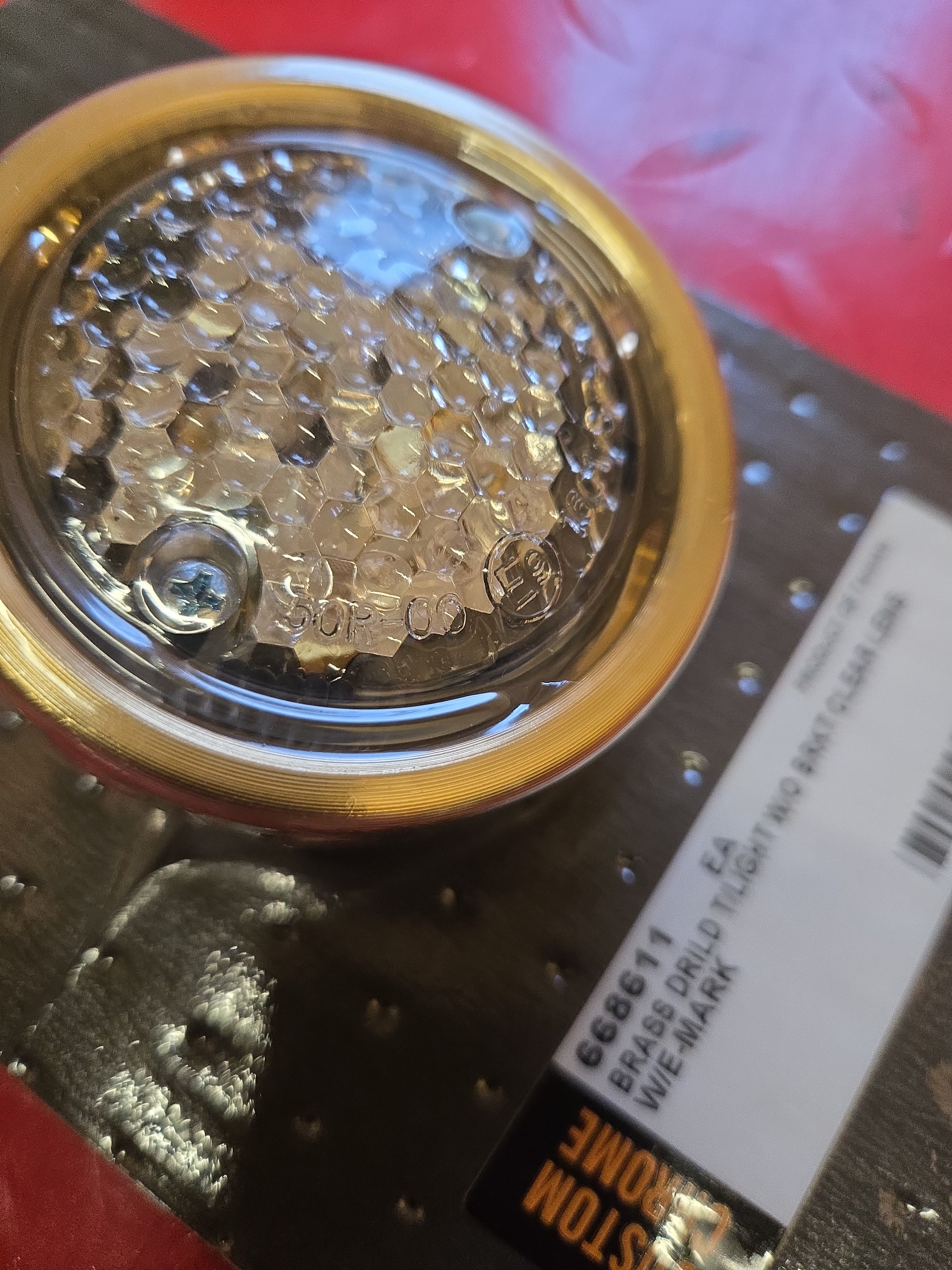 Harley Davidson Chopper Custombike Rücklicht Messing LED NEW