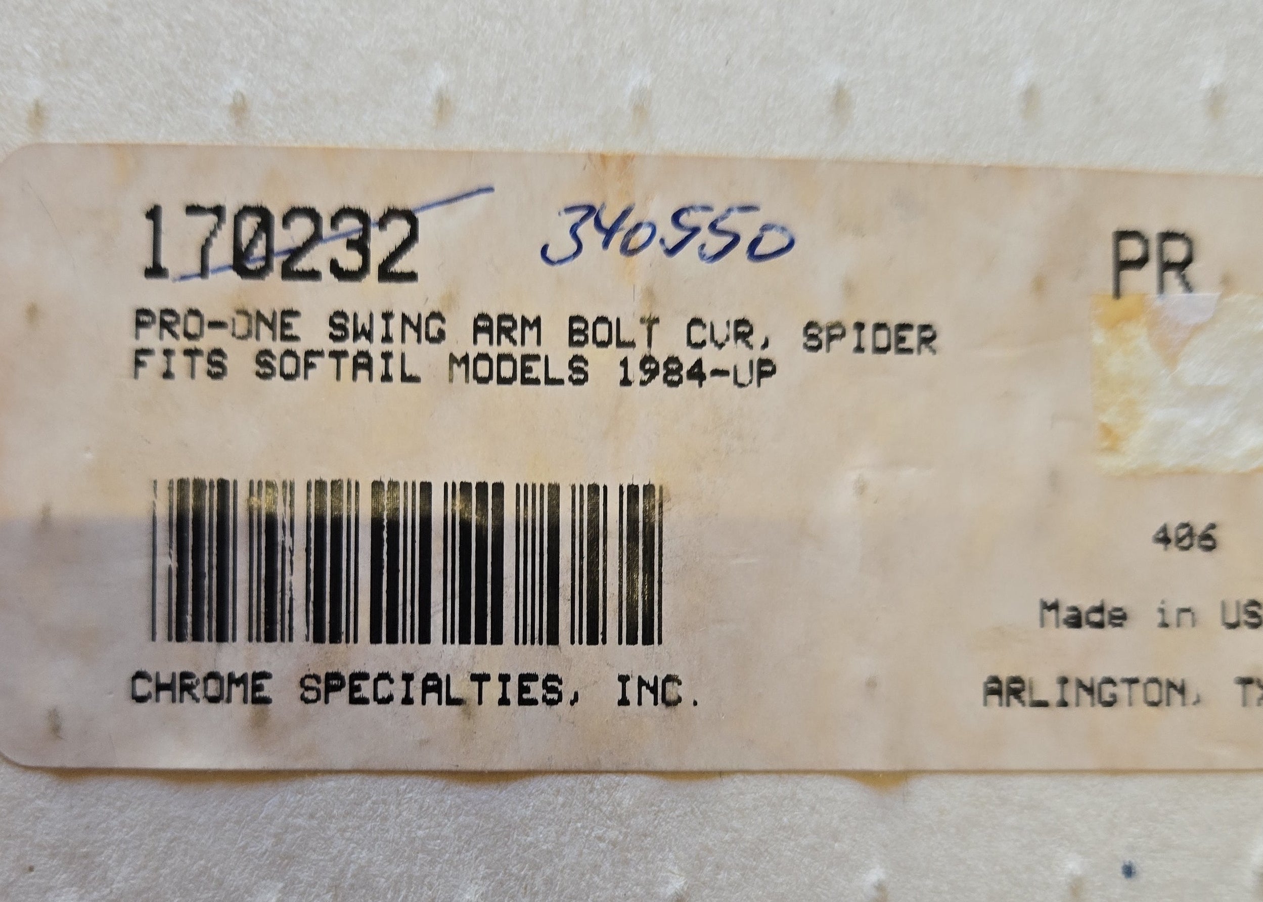 Harley Davidson PRO ONE Spider Swing Arm Cover NEW