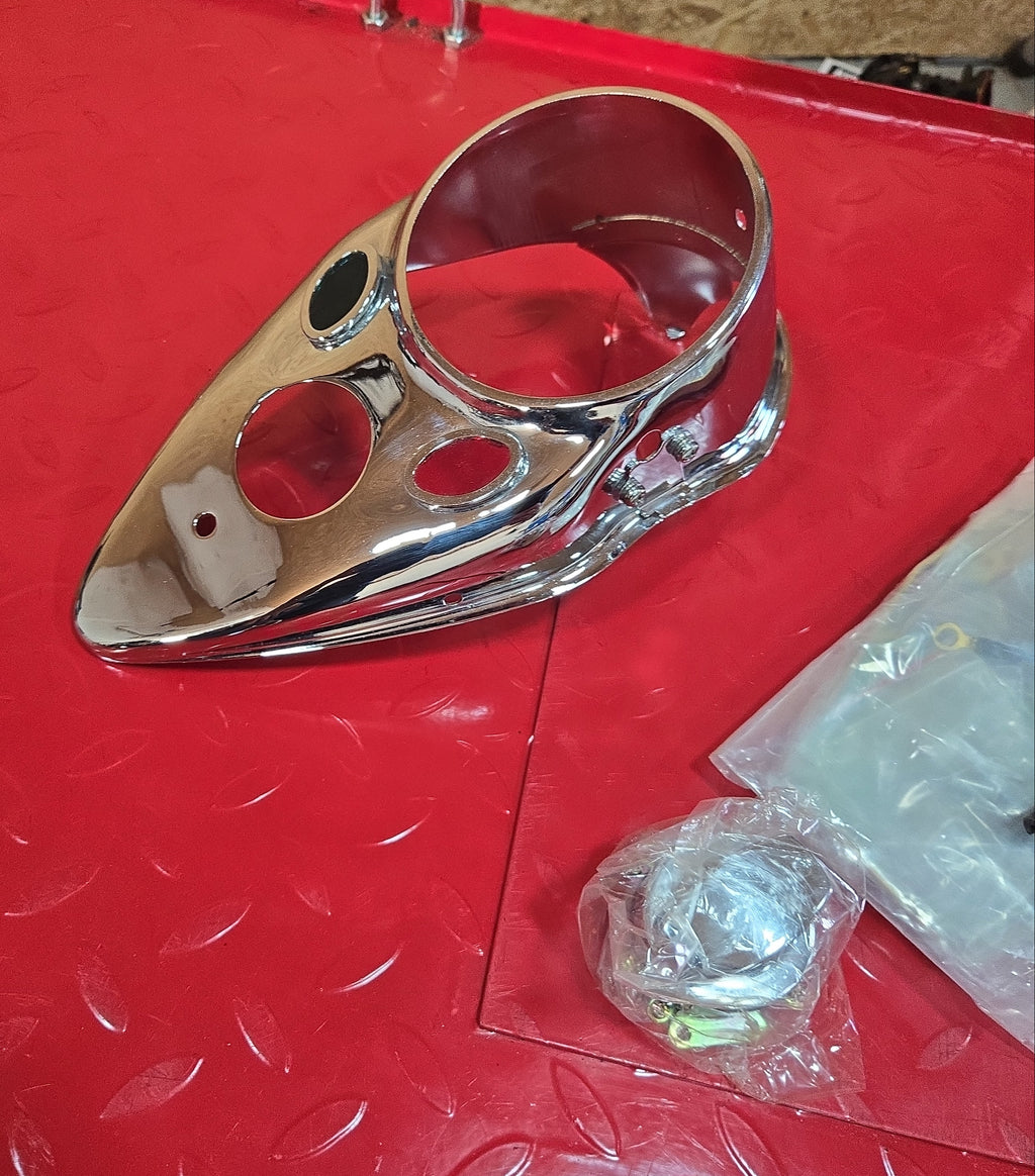 Harley JAMMER Cateye Style Dashboard chrom NEW