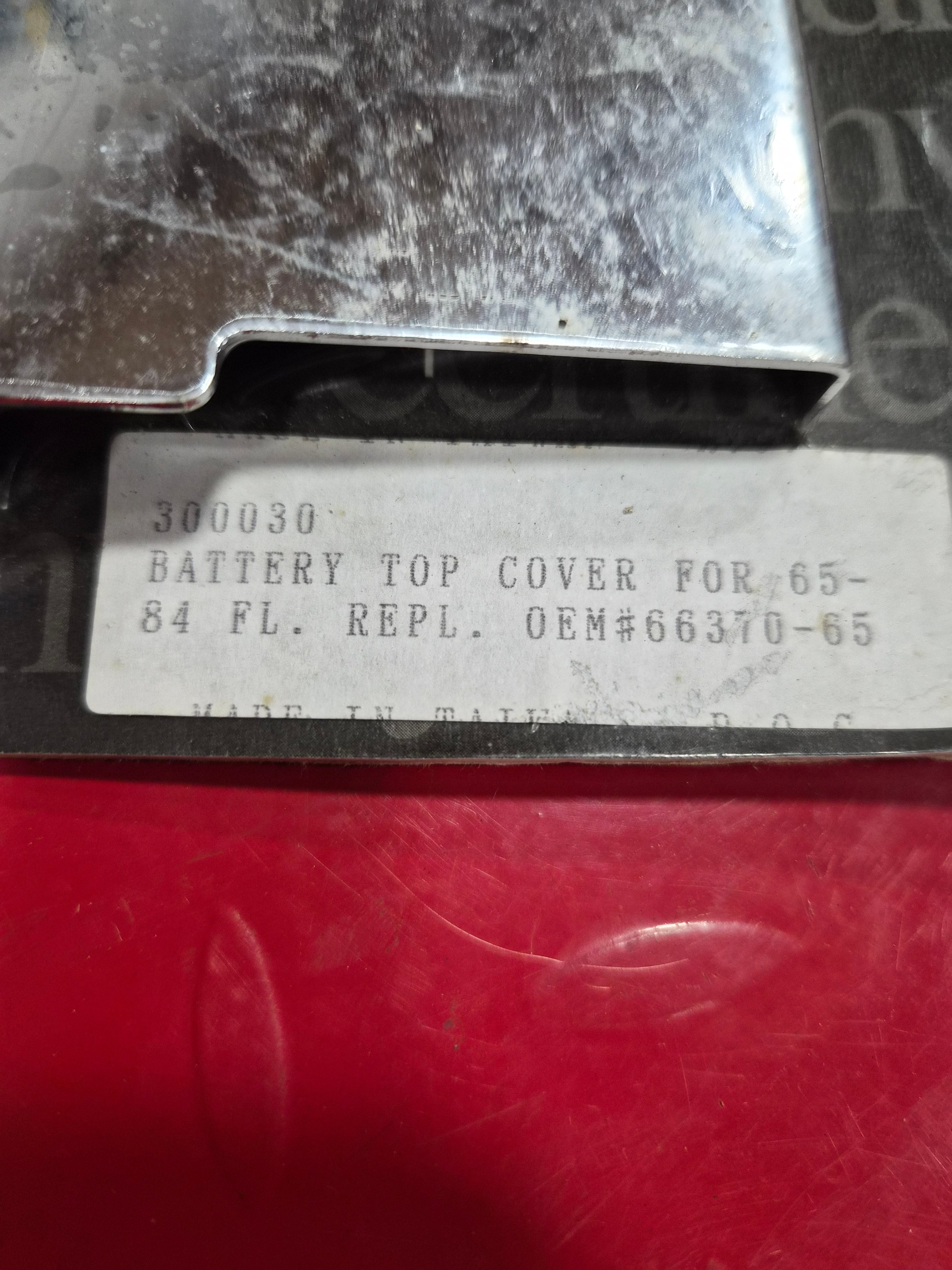 Harley Davidson Battery Top Cover Abdeckung 65-84 chrom NEW