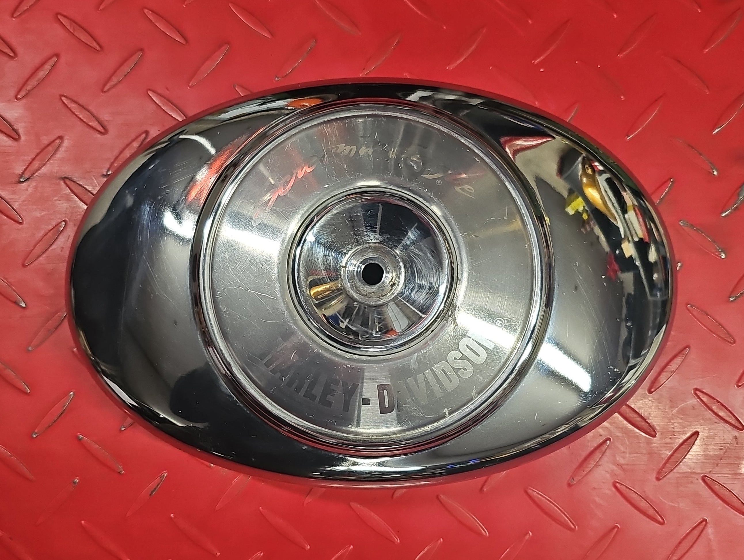 Harley Davidson LuftfilterDeckel chrom Sreamin Eagle gebraucht