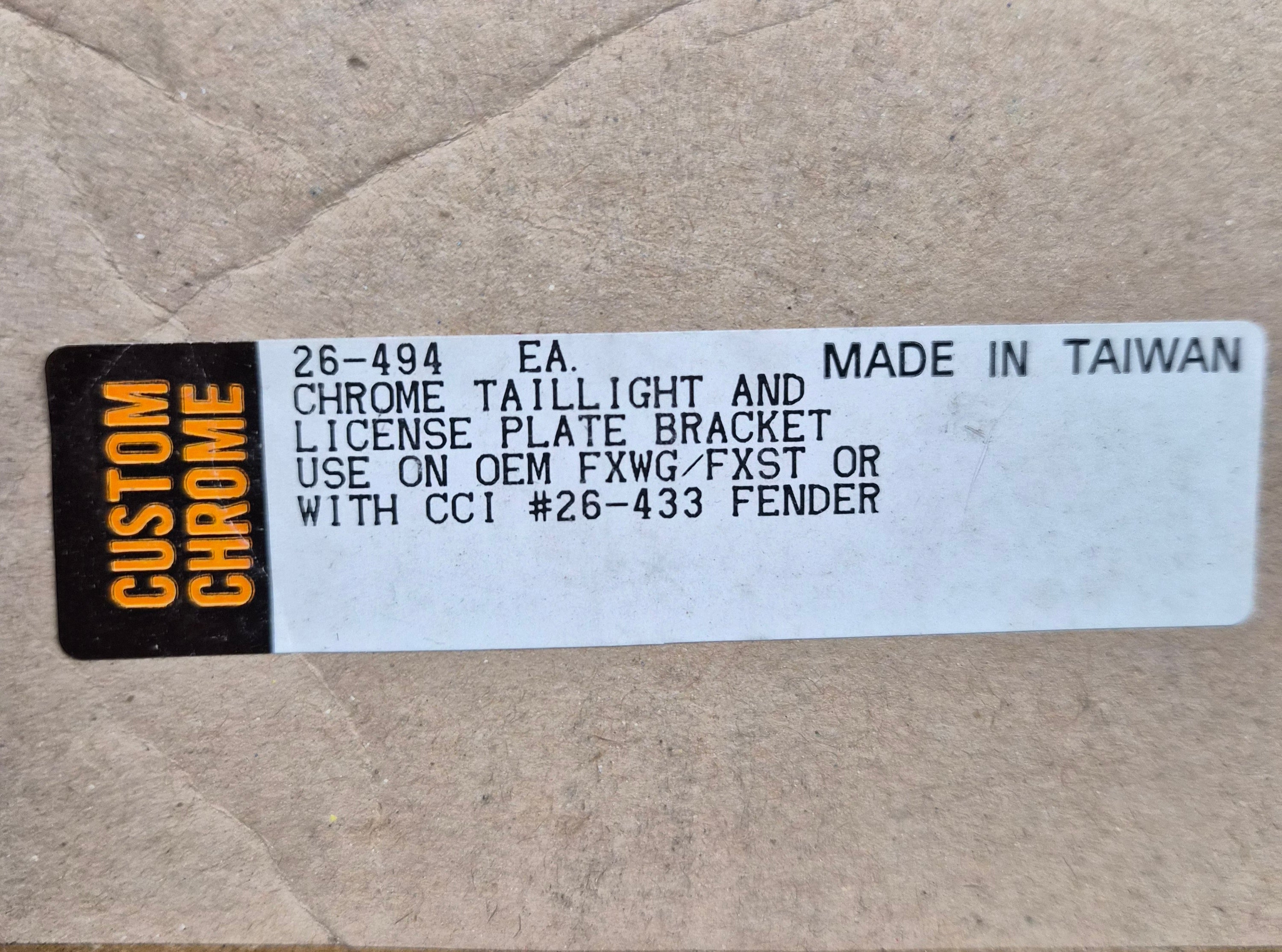 Harley Davidson Rücklicht/ Kennzeichenhalter chrom NEW