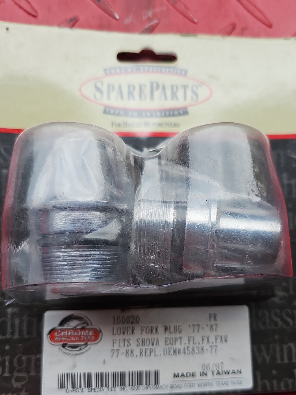 Harley Davidson Lower Fork Plug NEW