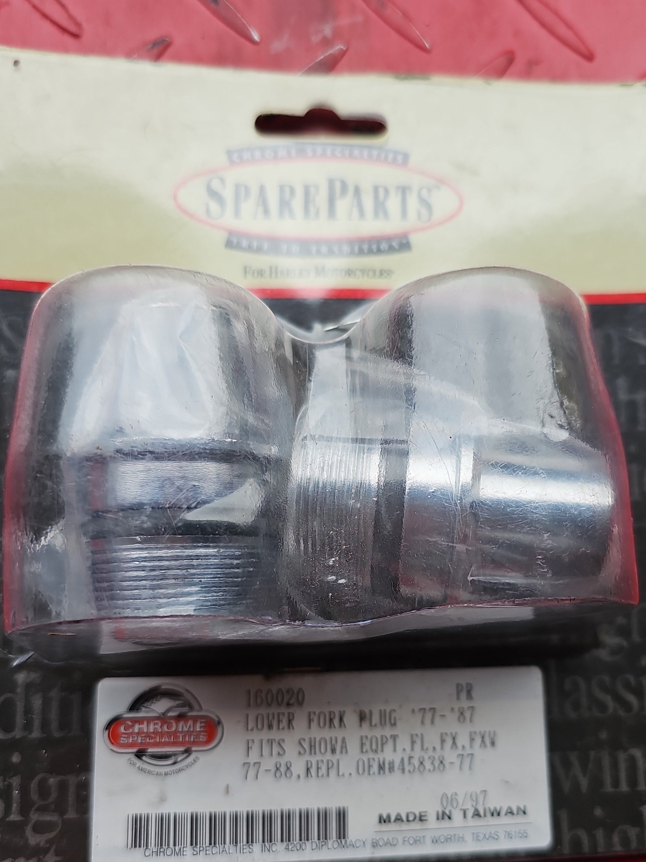 Harley Davidson Lower Fork Plug NEW