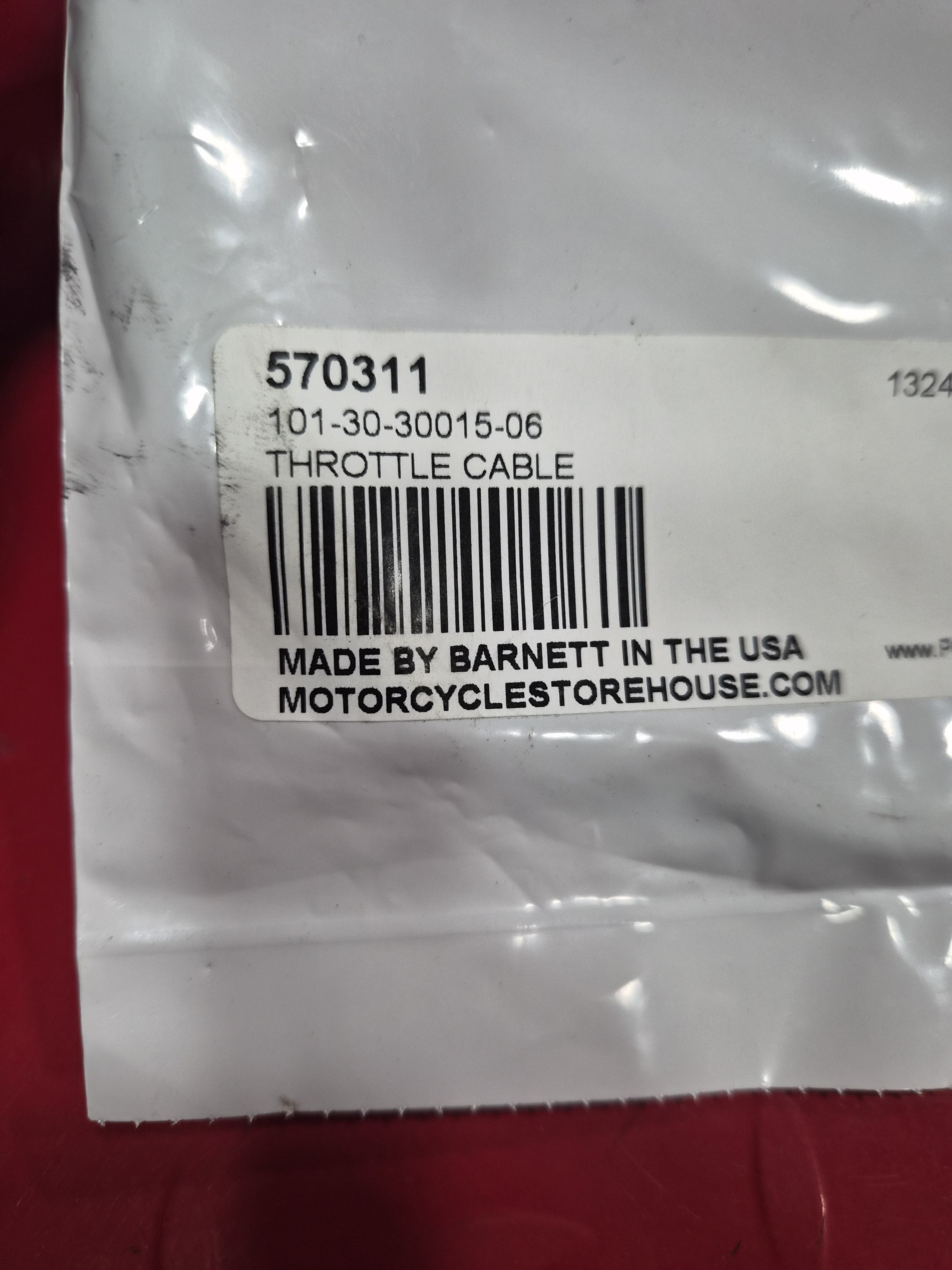 BARNETT Gaszug schwarz +6" für Harley Davidson NEW