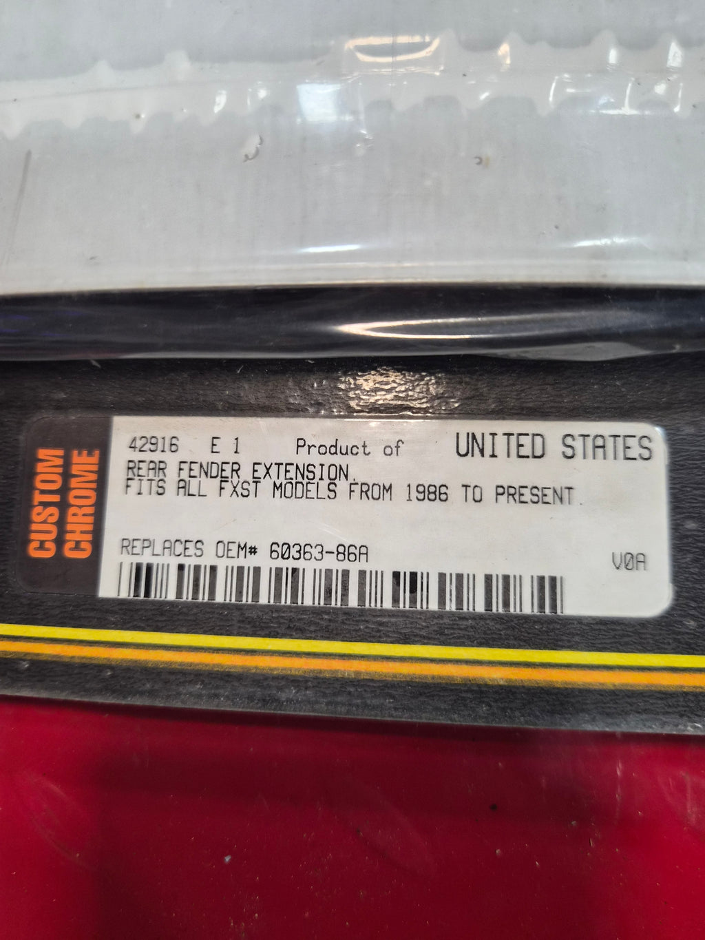 Harley Davidson Heckfender Spritzschutz NEW