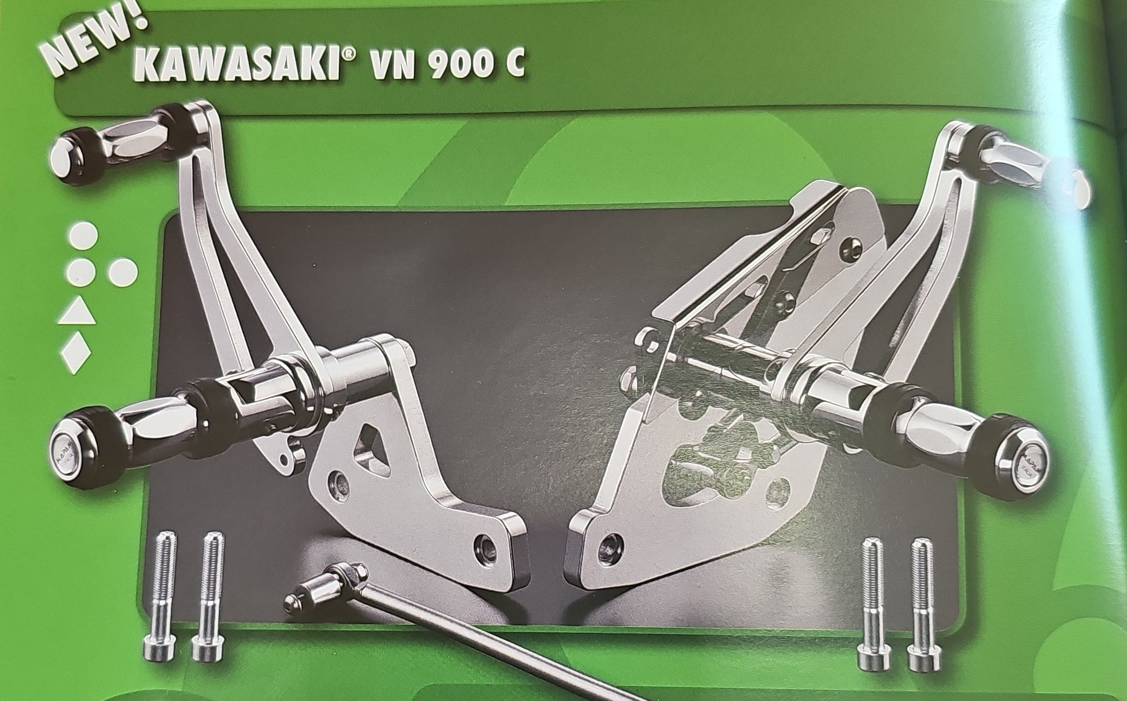 KAWASAKI VN 900 Classic Fussrastenanlege NEW