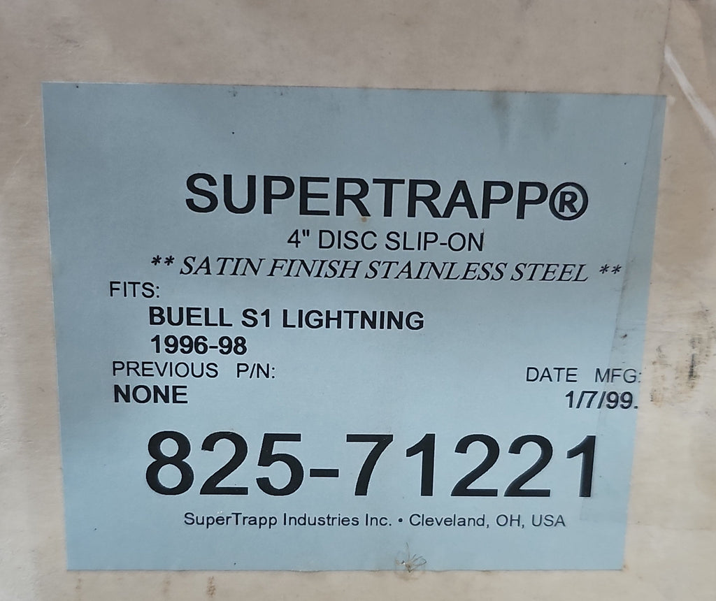 Harley BUELL S1 LIGHTNING SUPERTRAPP Megaphone Auspuff Topf NEW