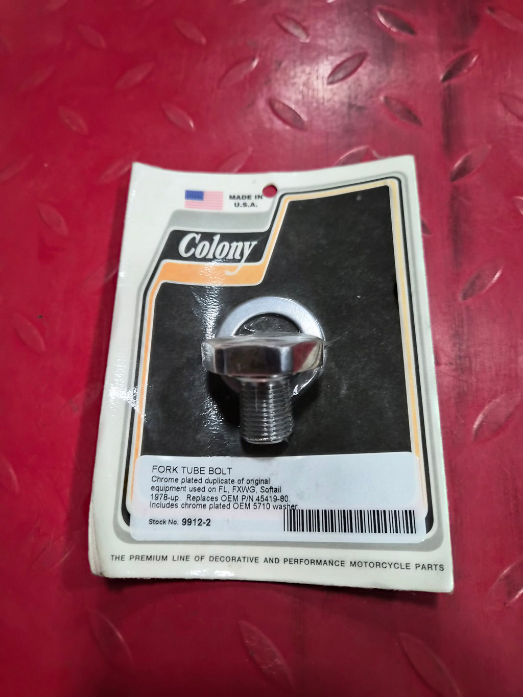 Harley Davidson Gabel Öleinfüllschraube Fork Tube Bolt NEW