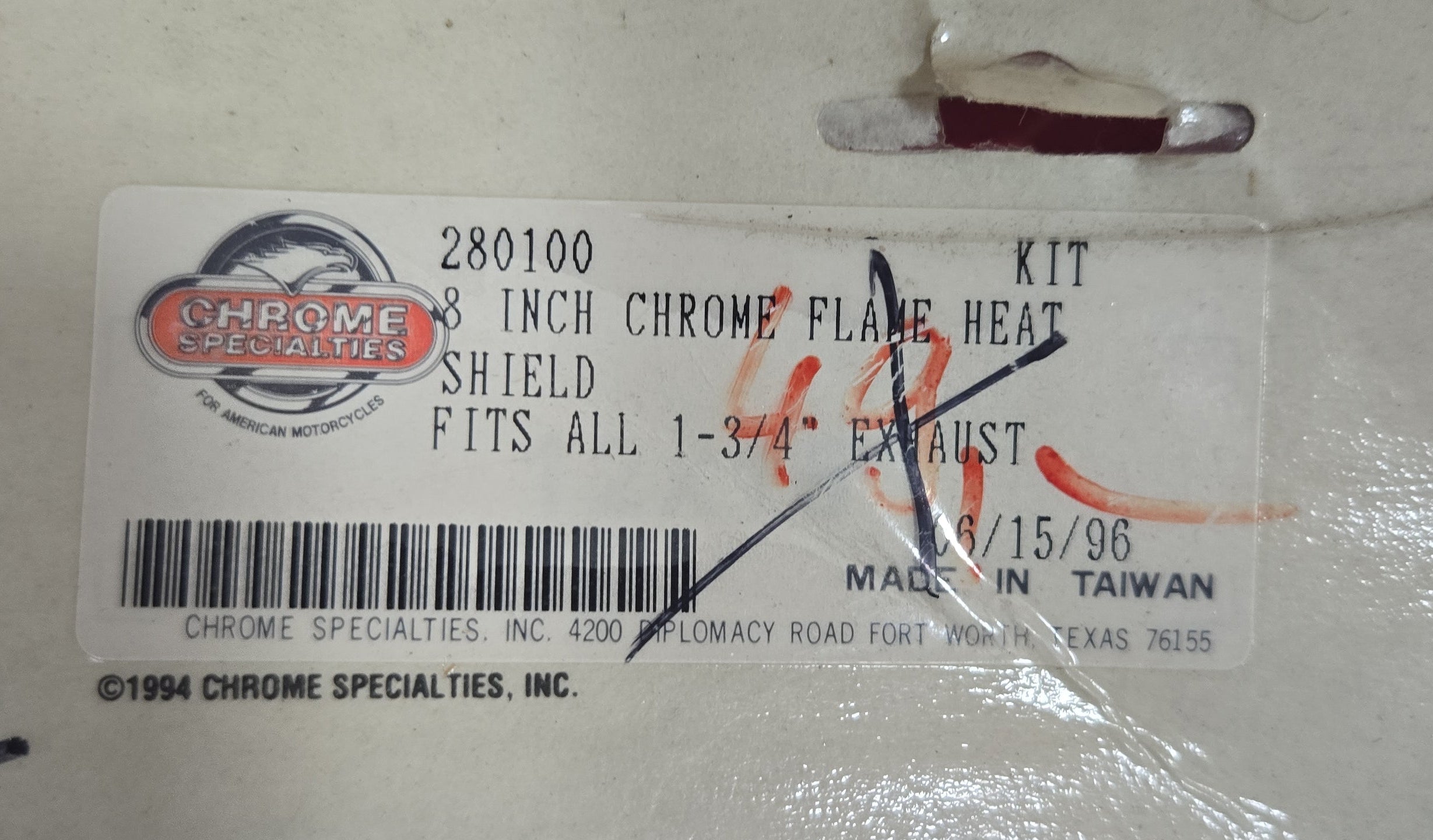 Harley Chopper Custombike Hitzeschutzblech Flames chrom NEW