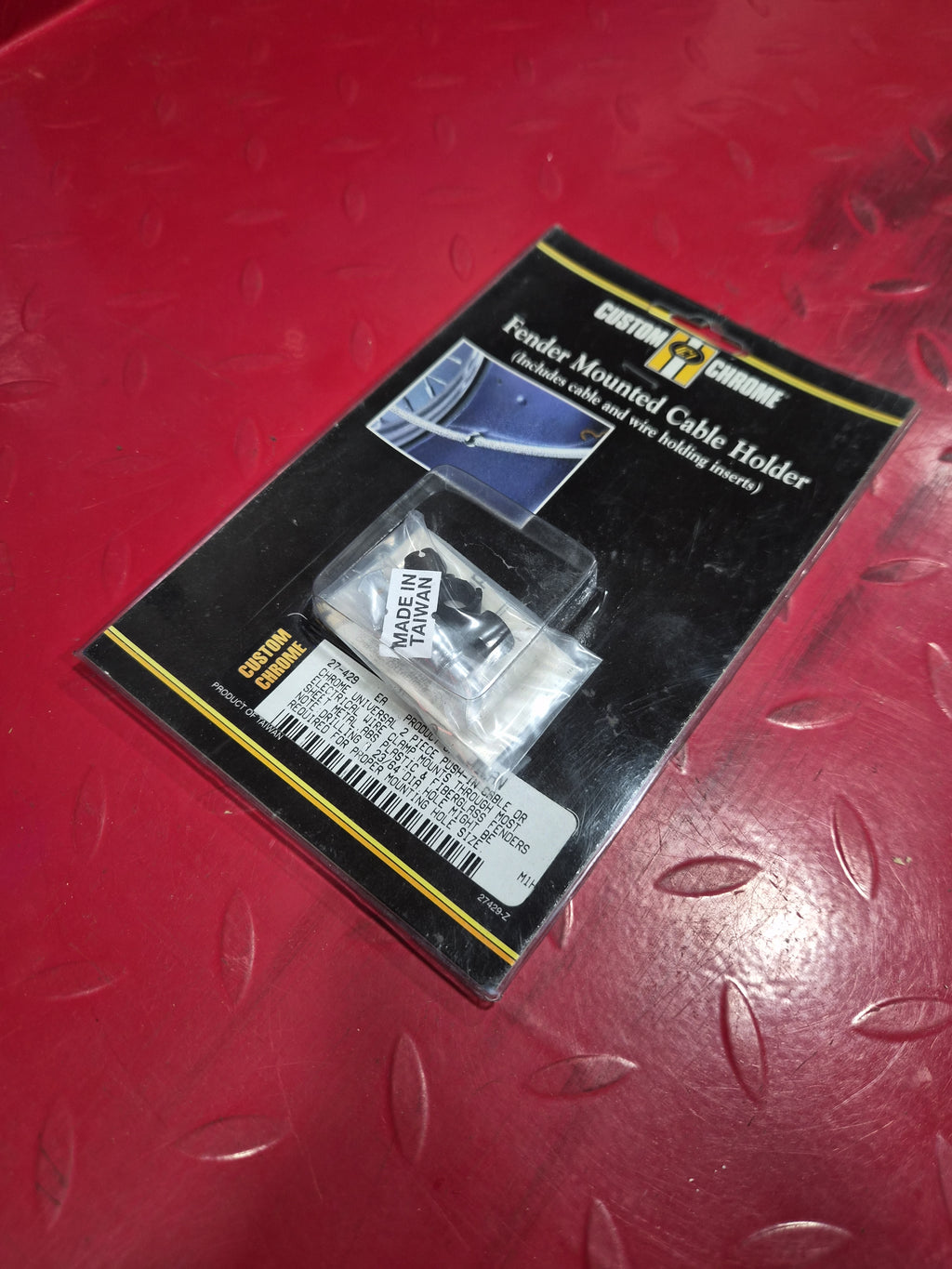 CUSTOM CHROME Fender Mounted Cable Holder chrom NEW