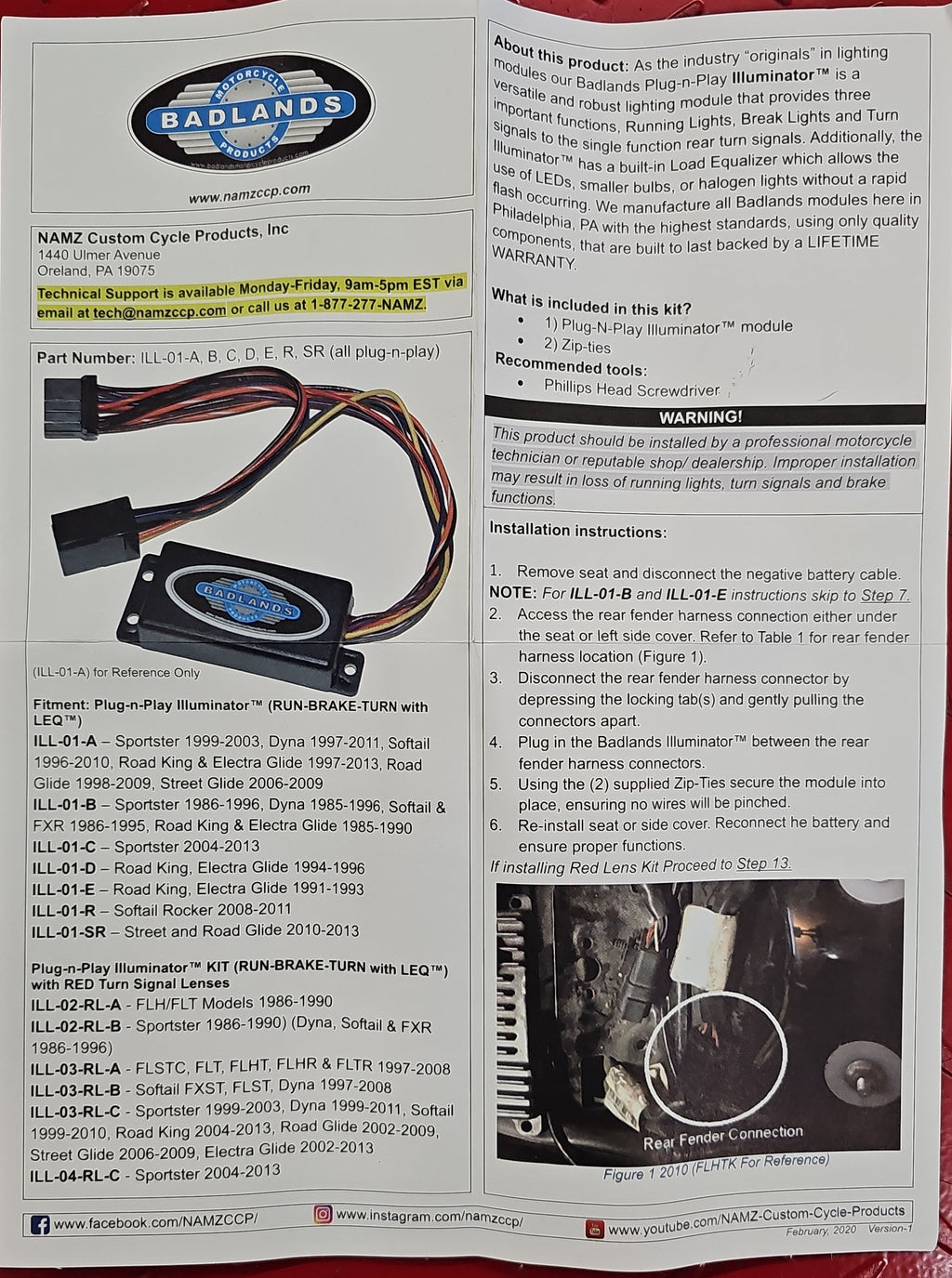 Harley Badlands Illuminator Run-Turn-Brake Module NEW