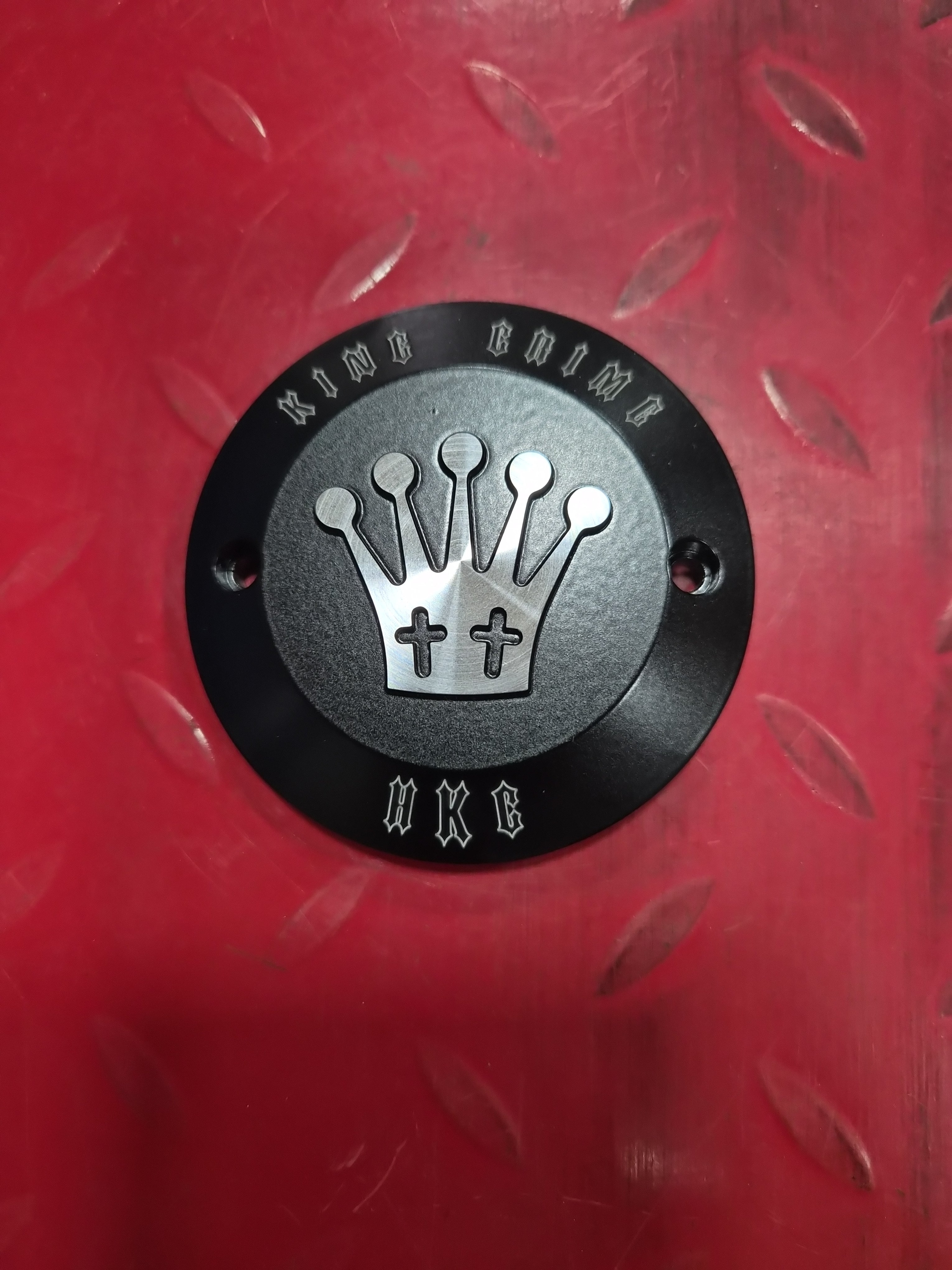 HELLS KITCHEN Pointcover "KING CRIME" für Harley Black NEW