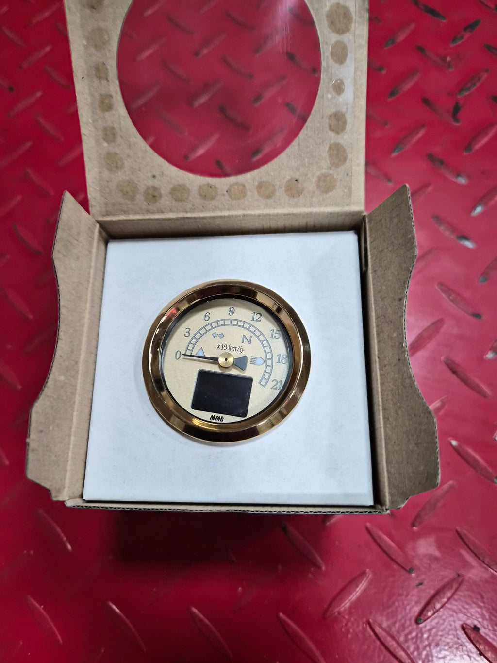 (Kopie) MMB Minitacho inkl. Kontrollleuchten gold/Elfenbein NEW