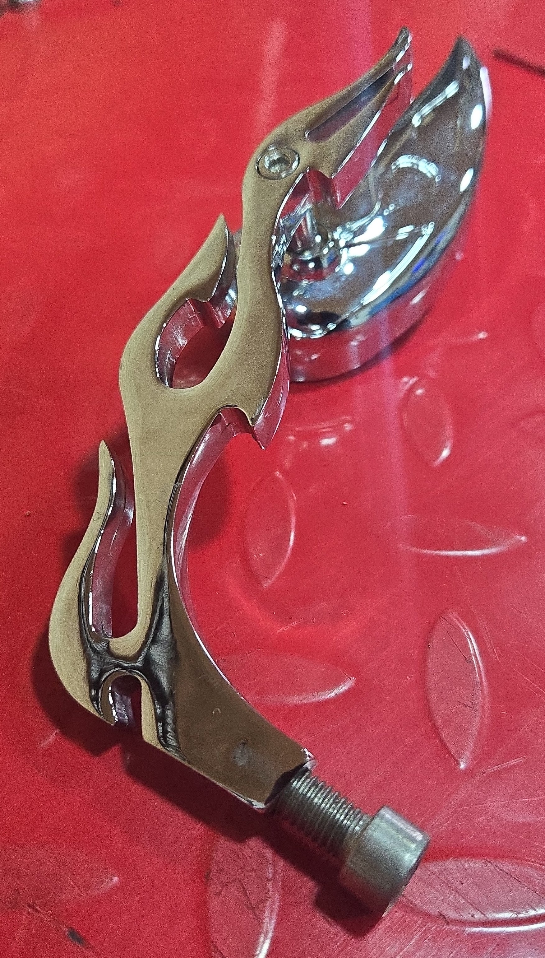 Harley Chopper Custombike Spiegel chrom Flames gebraucht