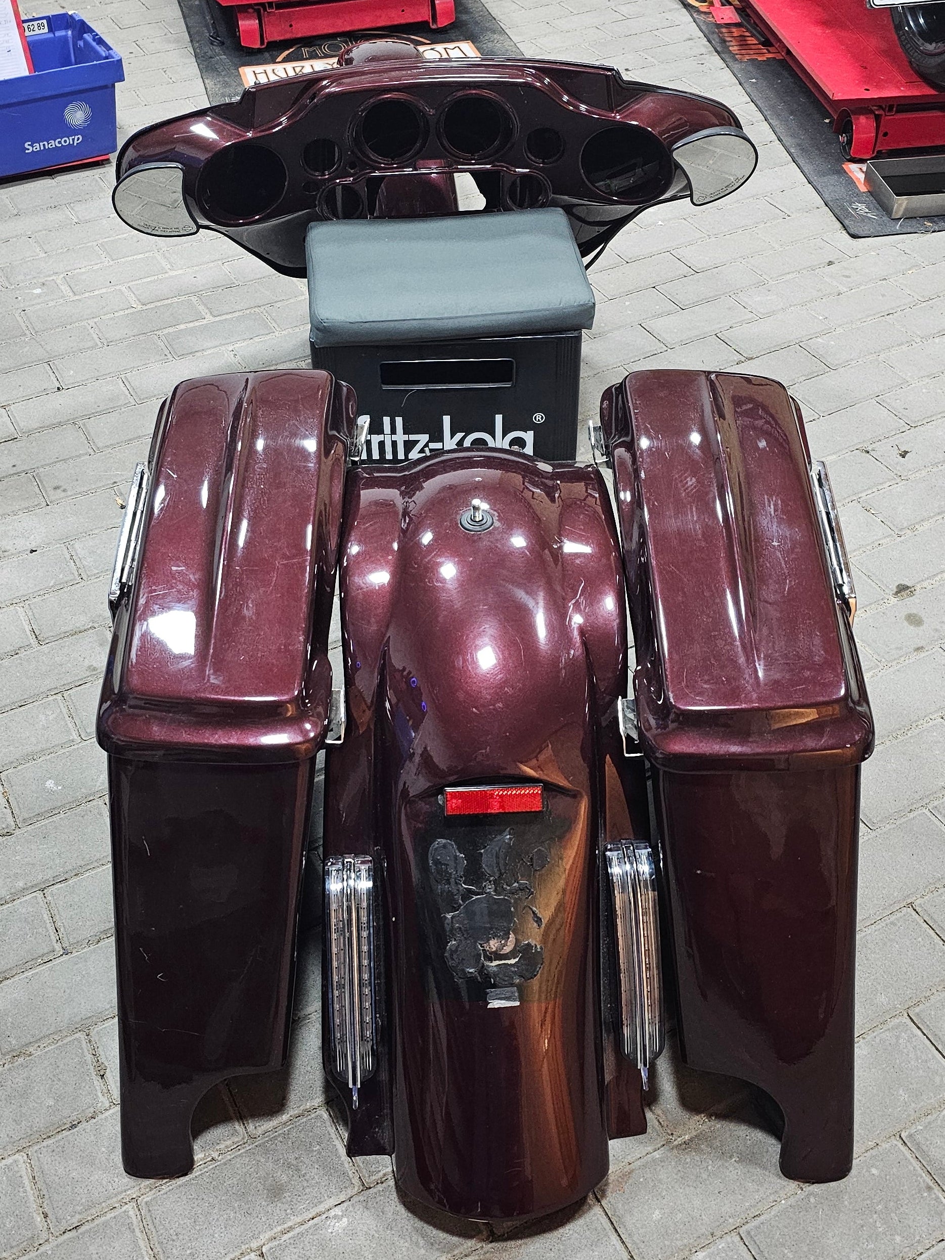 Harley Davidson Bagger Touring Lacksatz gebraucht EVO Red