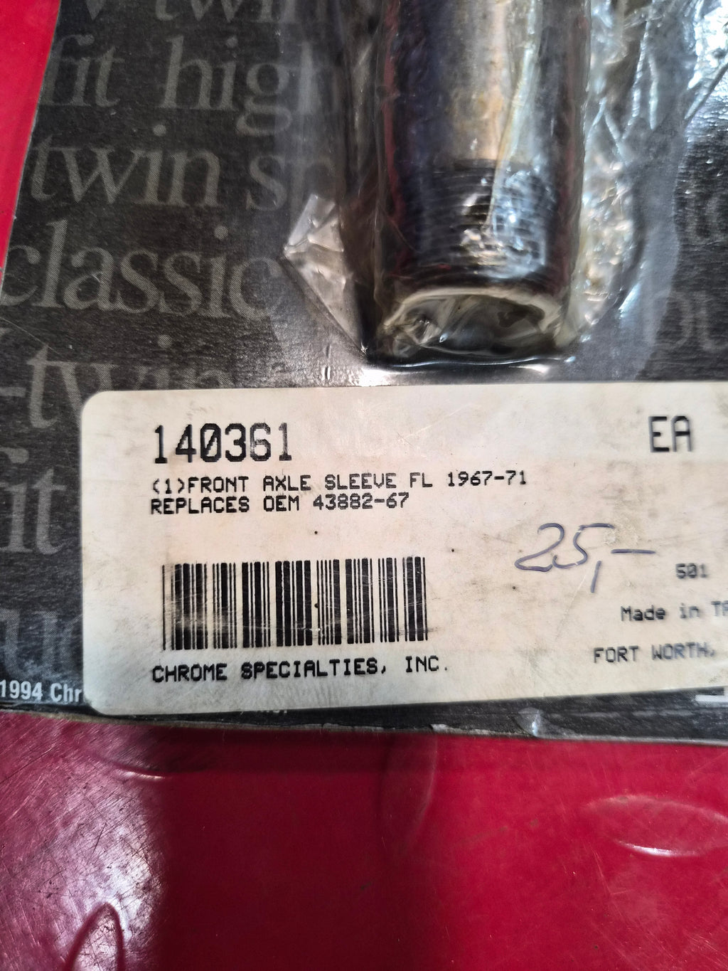 Harley Davidson Front Axle Sleeve NEW