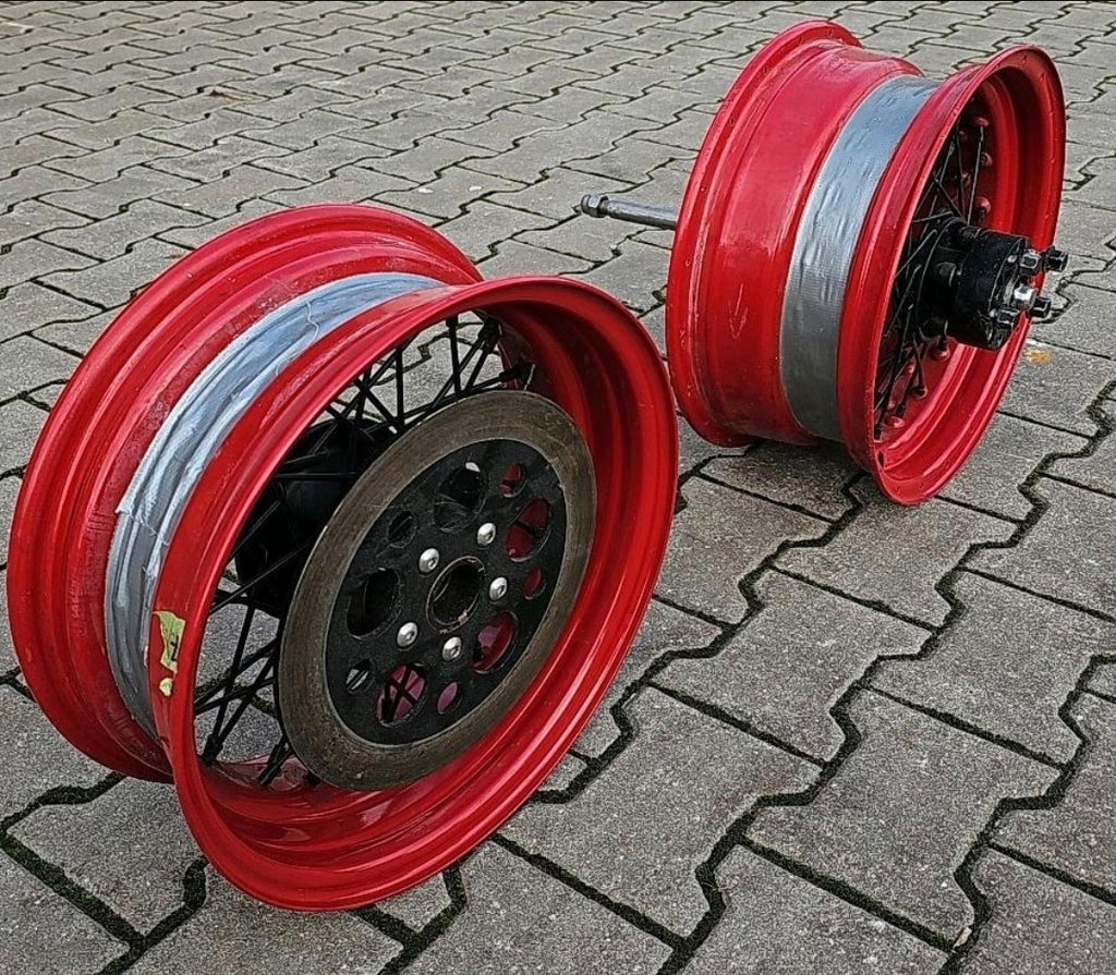 Harley Davidson Speichenrad Räder Satz rot