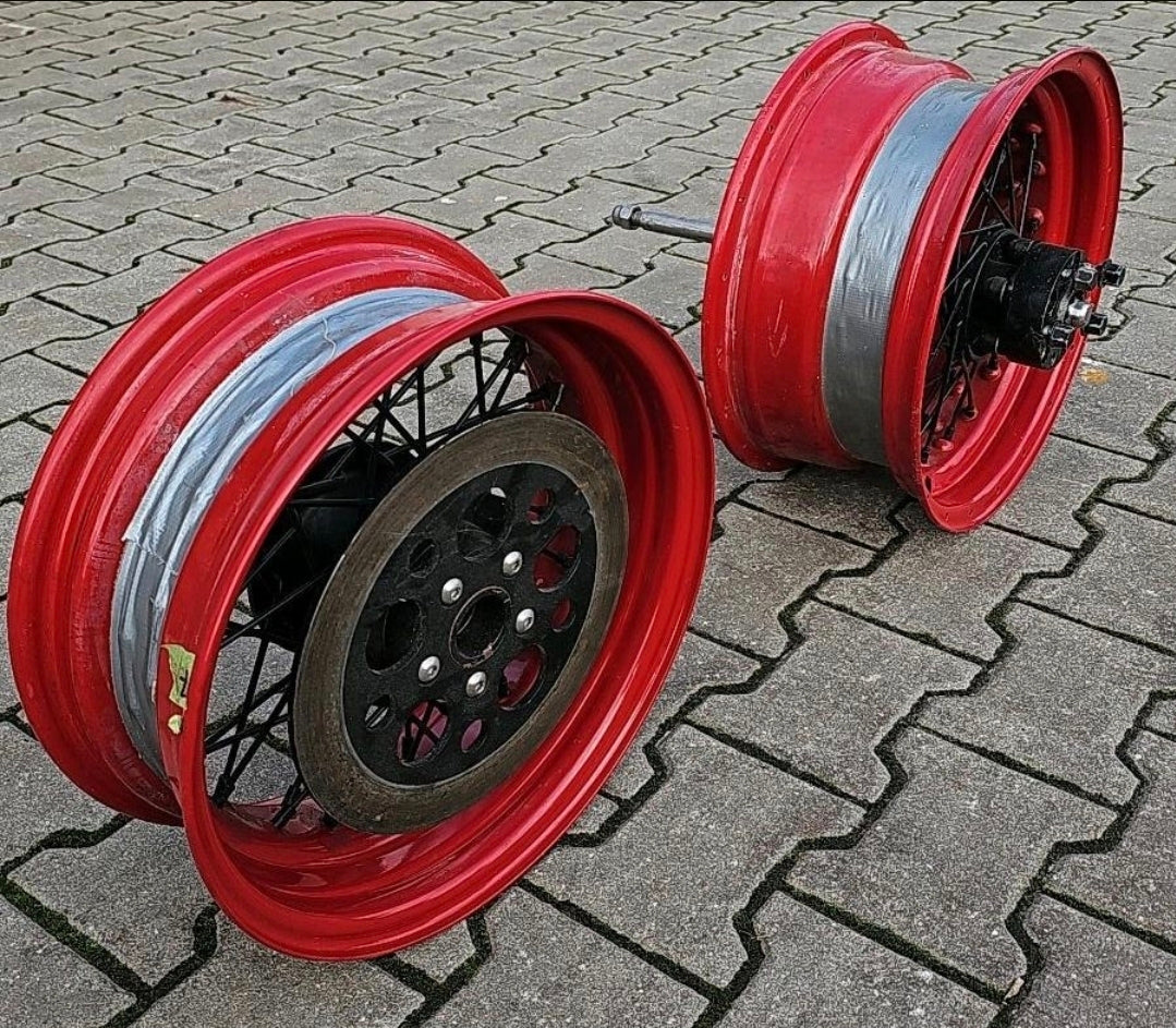 Harley Davidson Speichenrad Räder Satz rot