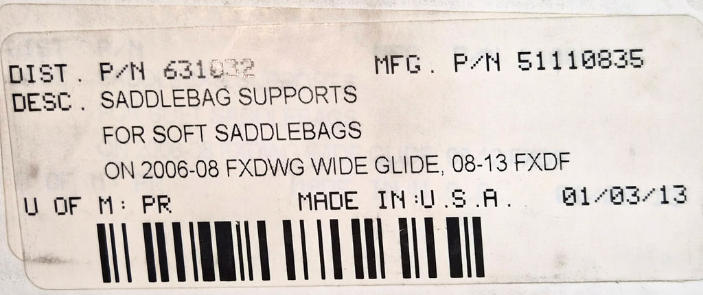 Harley Satteltaschen Halter Soft Saddlebags Supports NEW