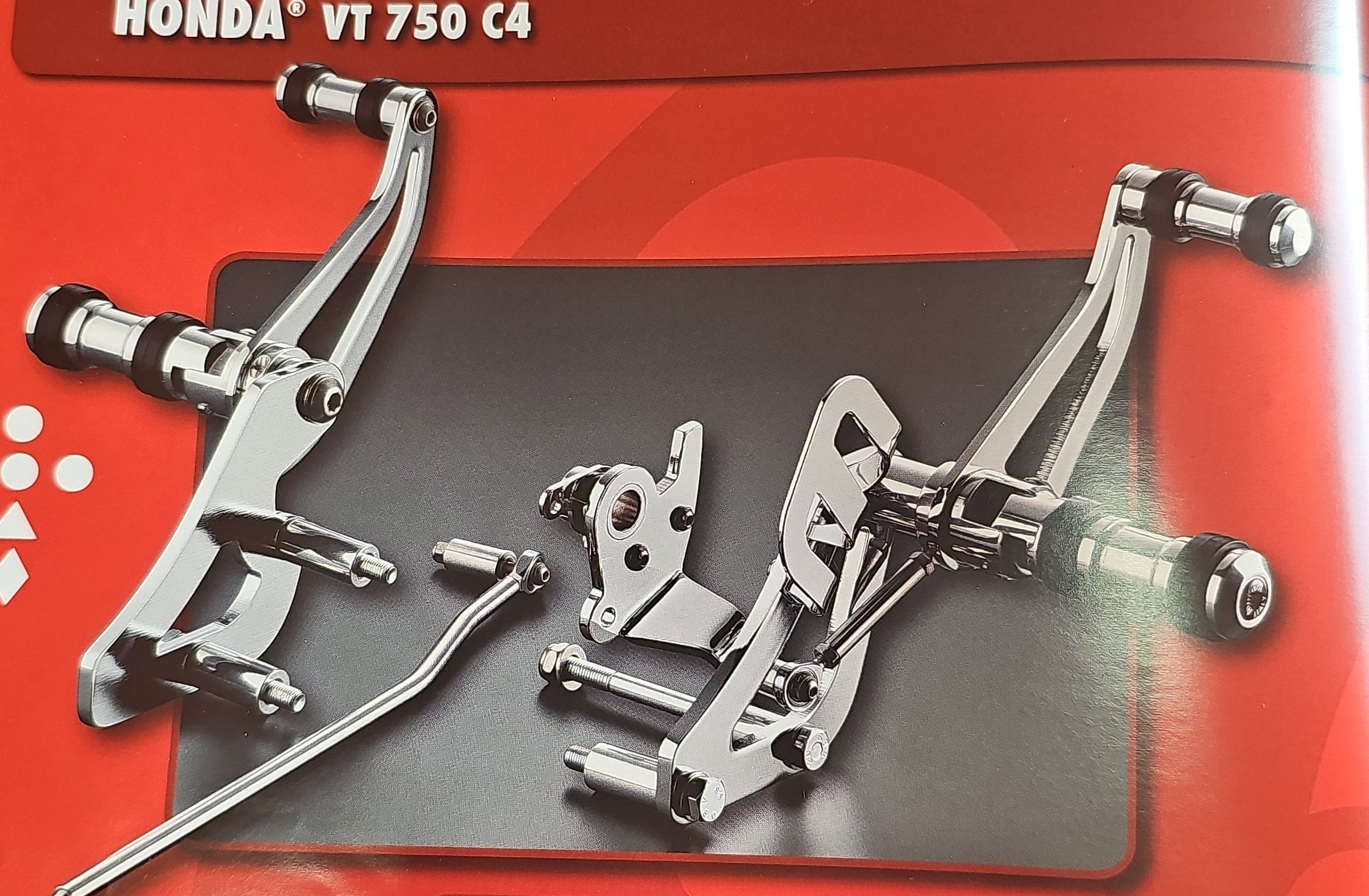 HONDA SHADOW VT 750 C4 Fussrastenanlage NEW