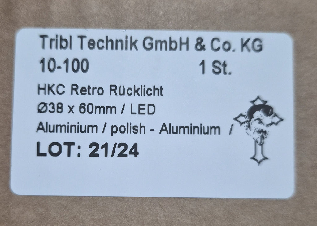HELLS KITCHEN Taillight Rücklicht Retro Alu polished NEW