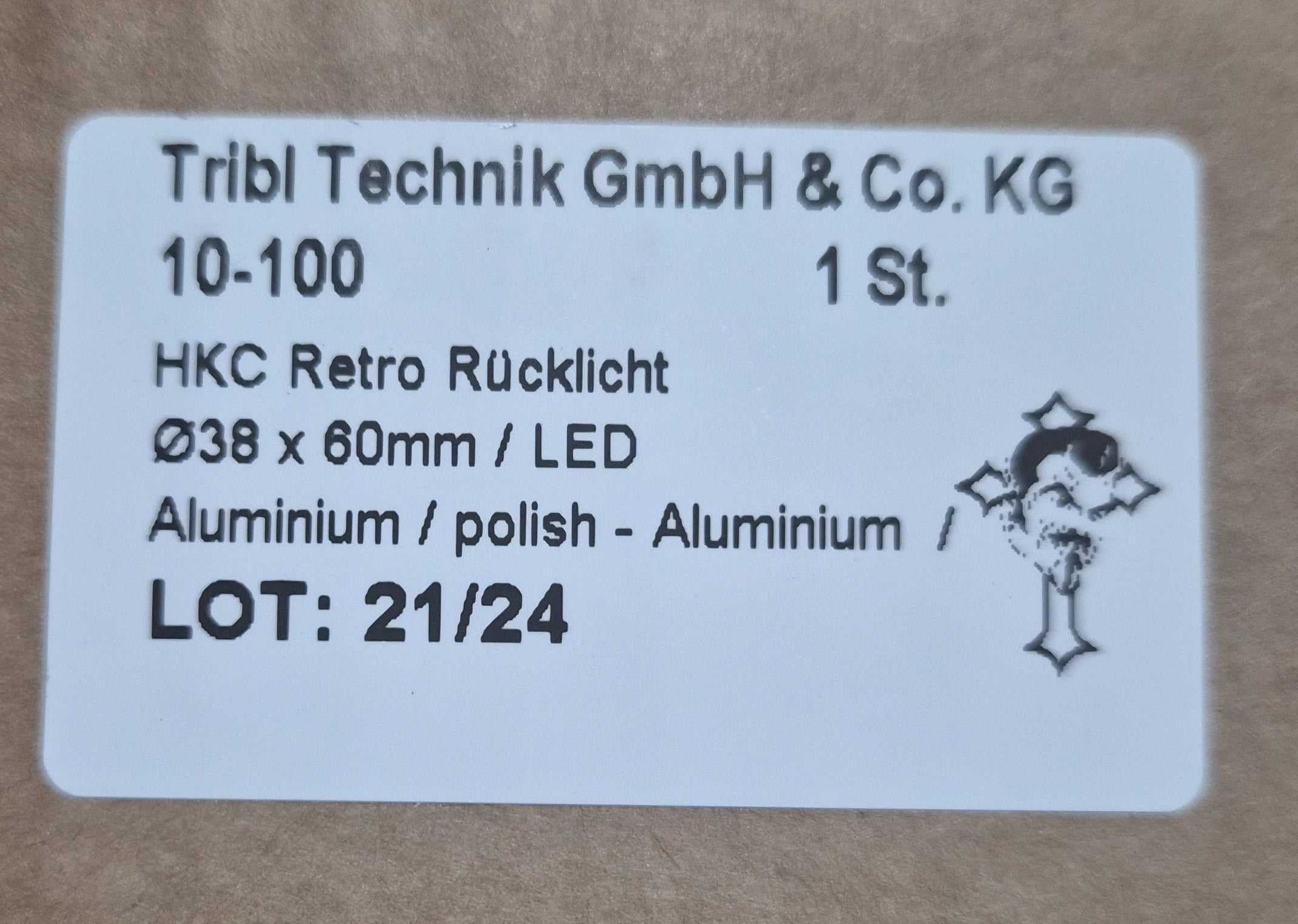 HELLS KITCHEN Taillight Rücklicht Retro Alu polished NEW