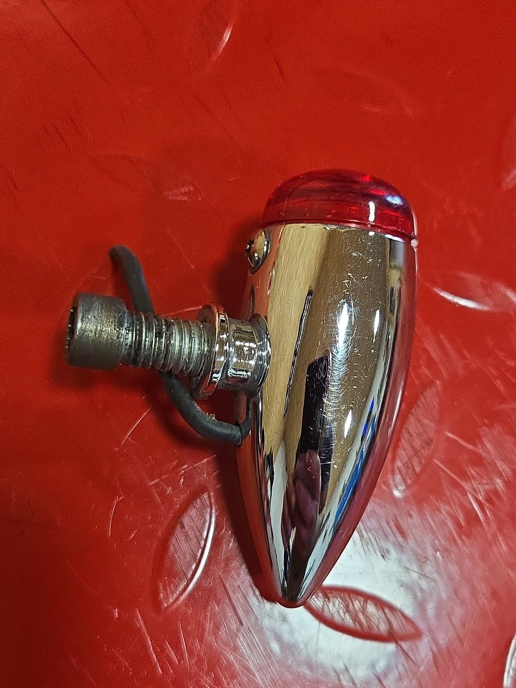 Harley Chopper Custombike Oldschool Blinker Rücklicht rot chrom gebraucht