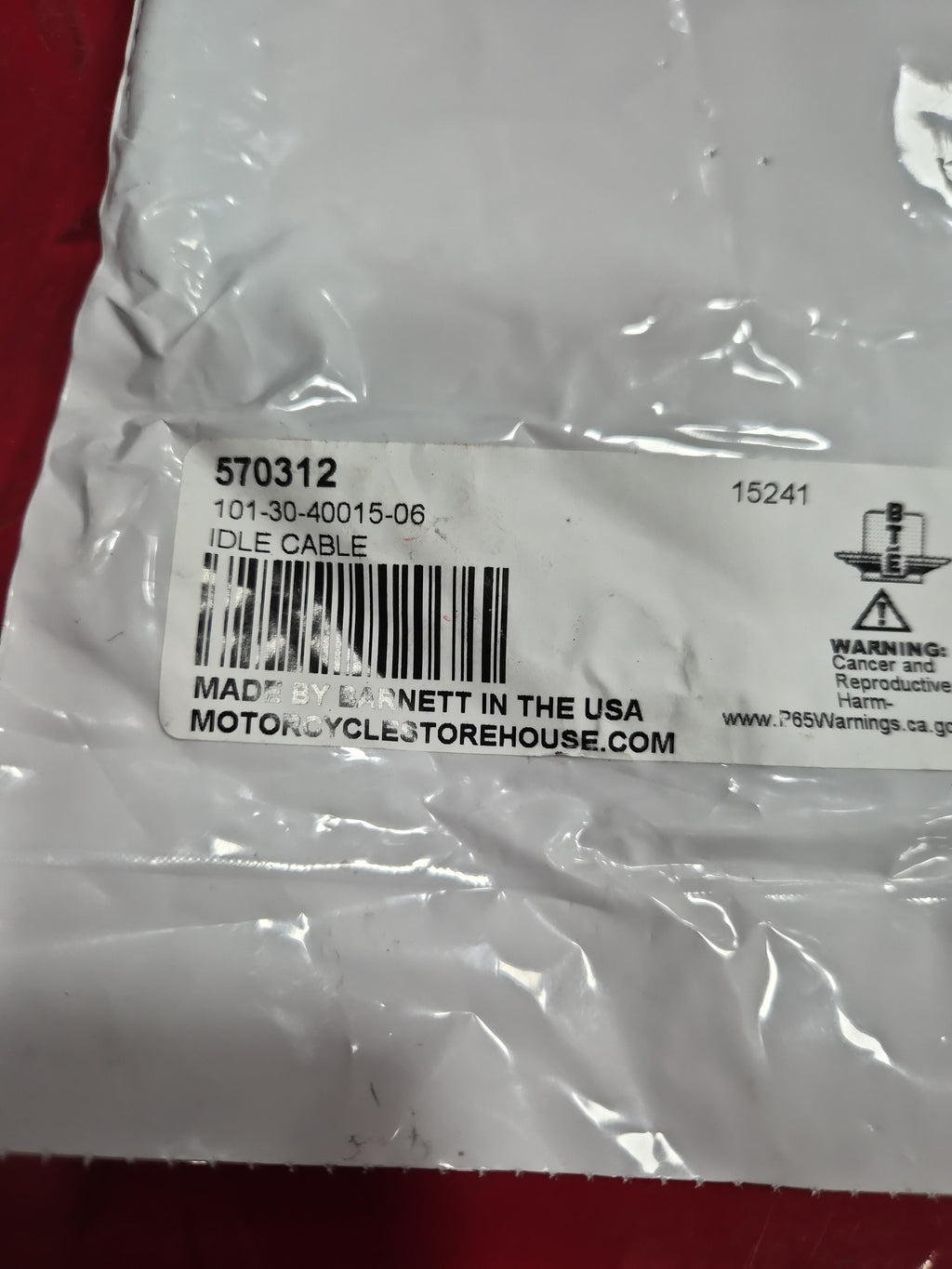 BARNETT Idle Cable für Harley Davidson schwarz +6" NEW