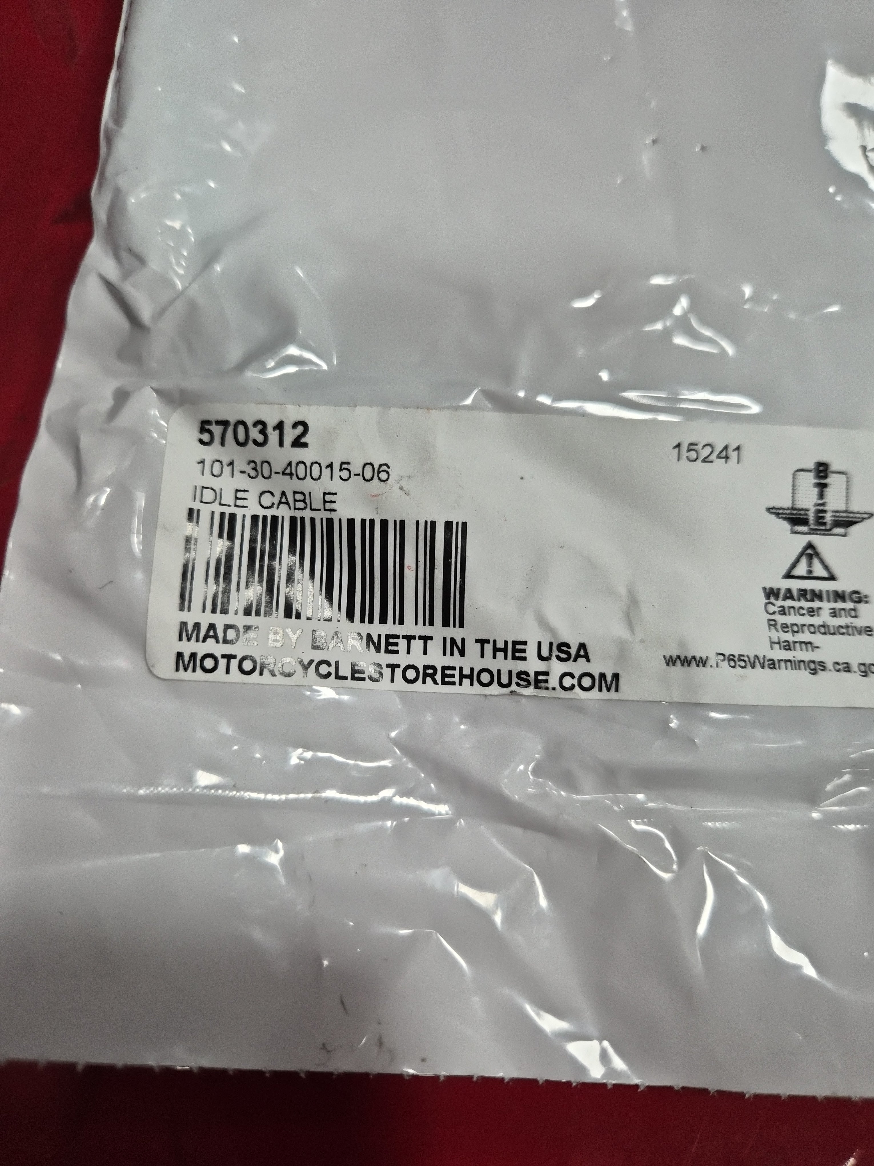 BARNETT Idle Cable für Harley Davidson schwarz +6" NEW