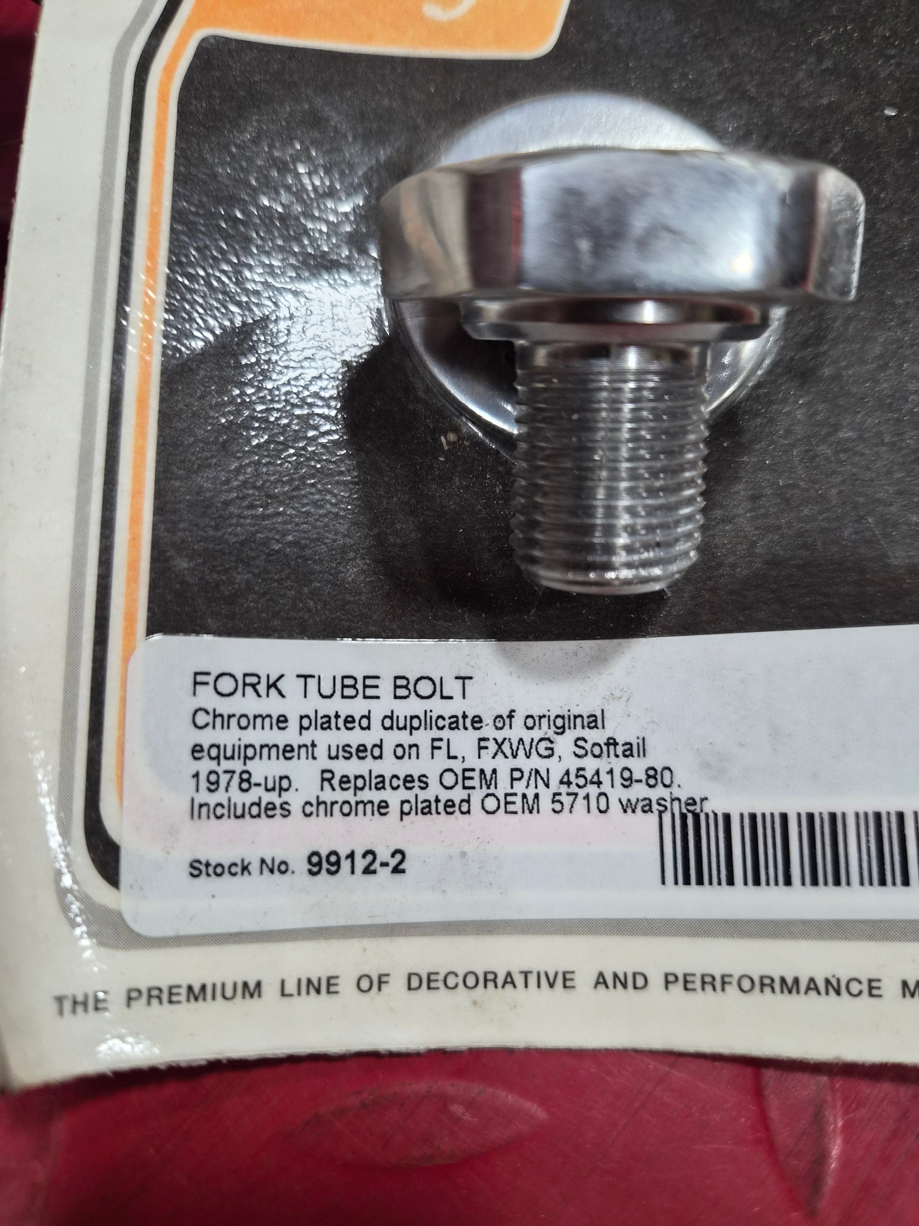 Harley Davidson Gabel Öleinfüllschraube Fork Tube Bolt NEW