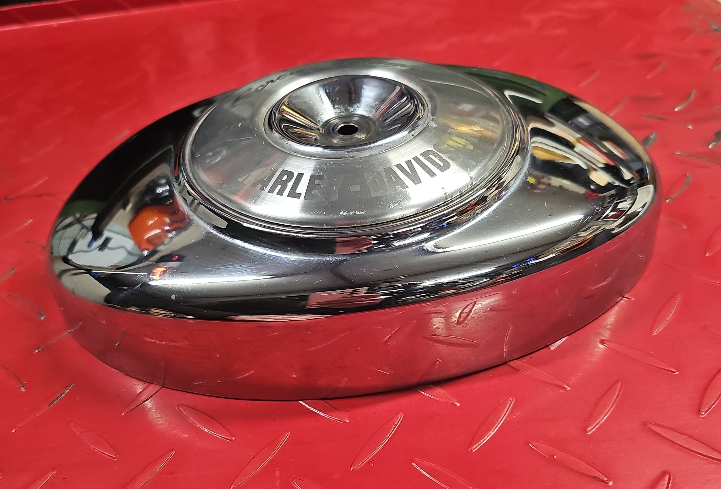 Harley Davidson LuftfilterDeckel chrom Sreamin Eagle gebraucht