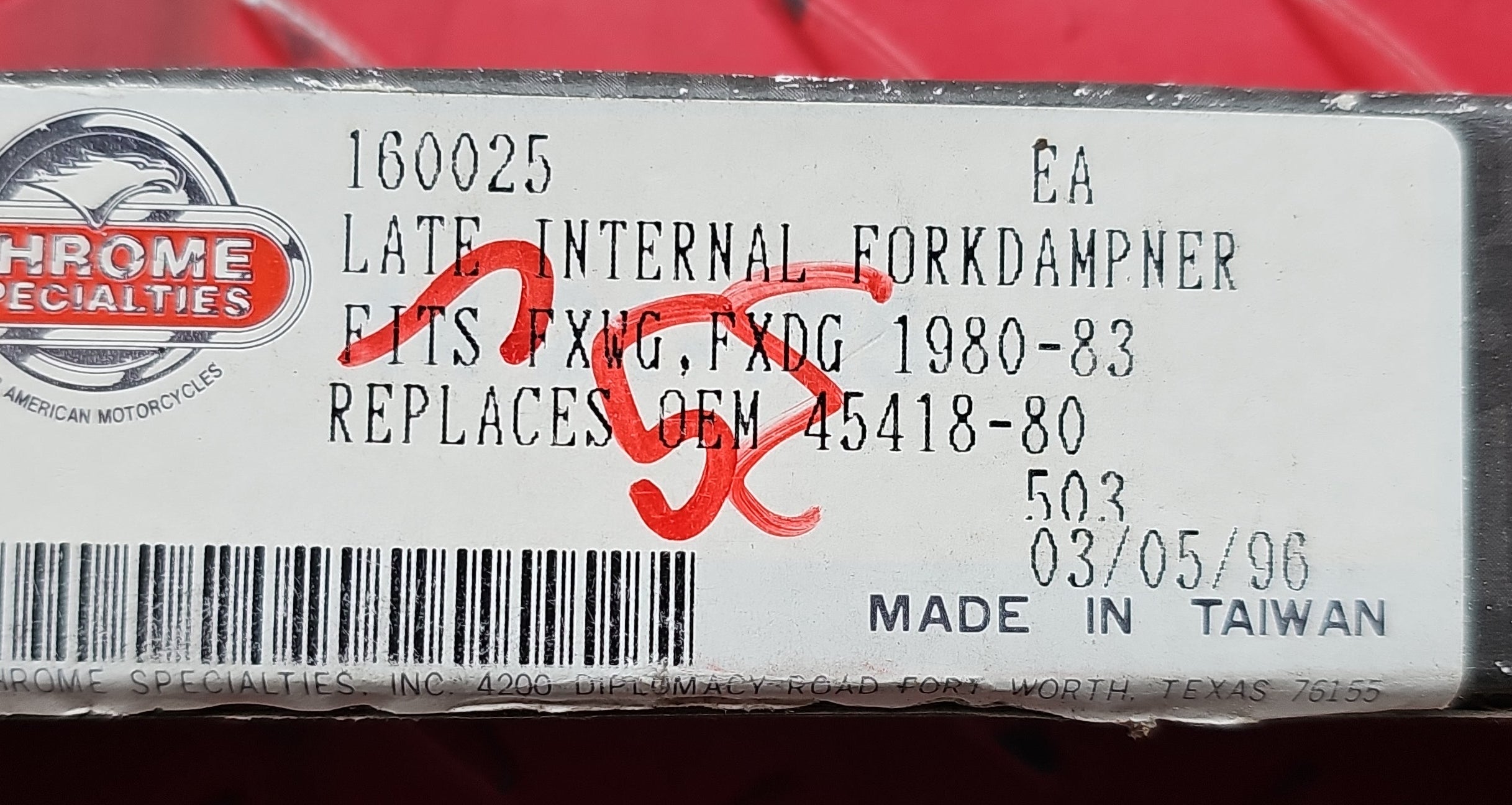 Harley Davidson Late Int. Forkdampner NEW
