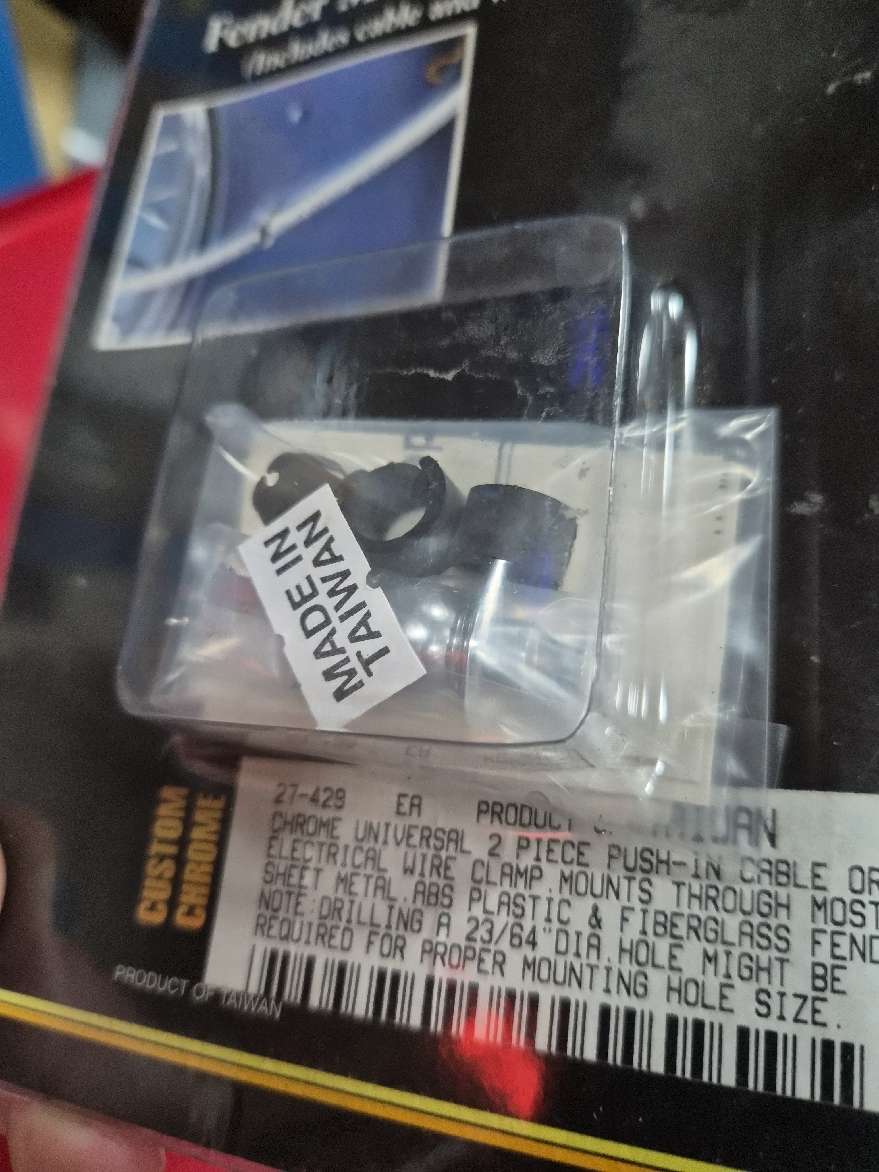 CUSTOM CHROME Fender Mounted Cable Holder chrom NEW