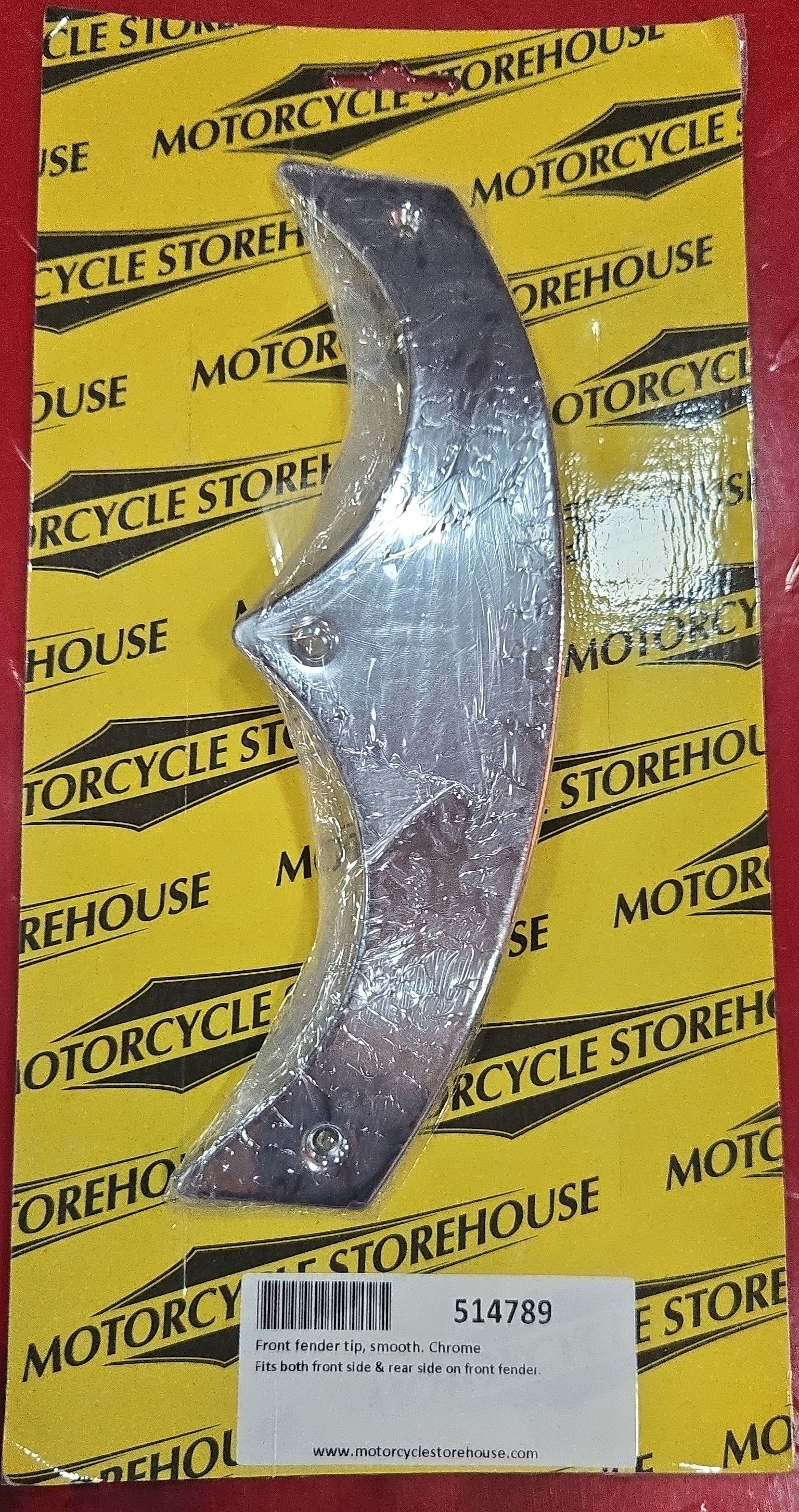 Harley Davidson Front Fender Tip smooth chrom NEW