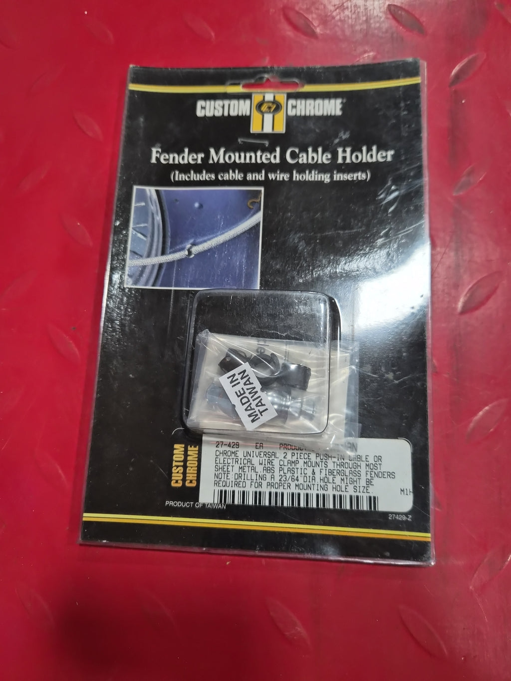 CUSTOM CHROME Fender Mounted Cable Holder chrom NEW