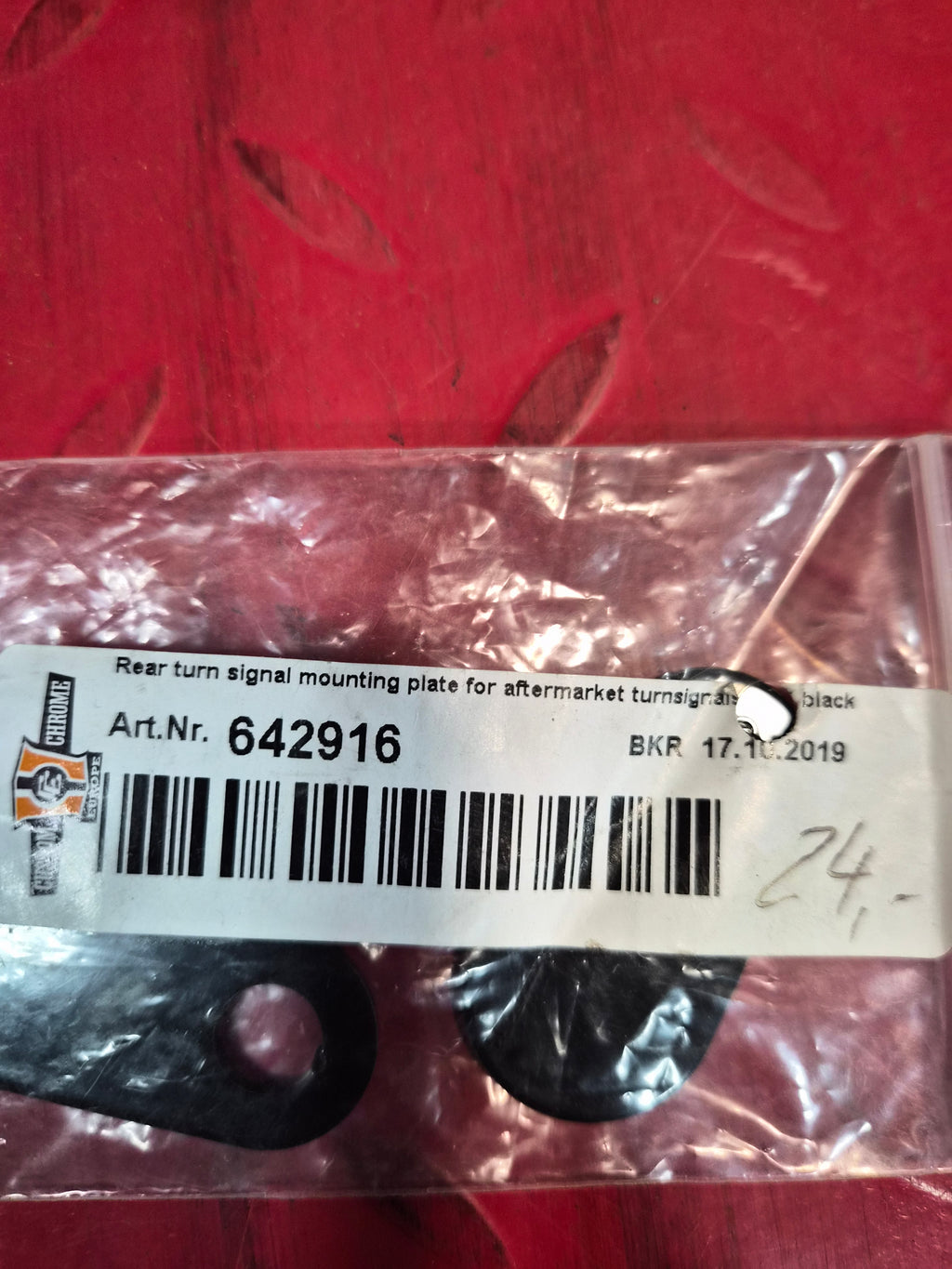 Harley Davidson Rear Turnsignal mounting plate schwarz NEW
