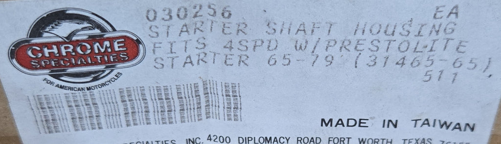 Harley Davidson Shovel Shovelhead Starter Shaft Housing poliert