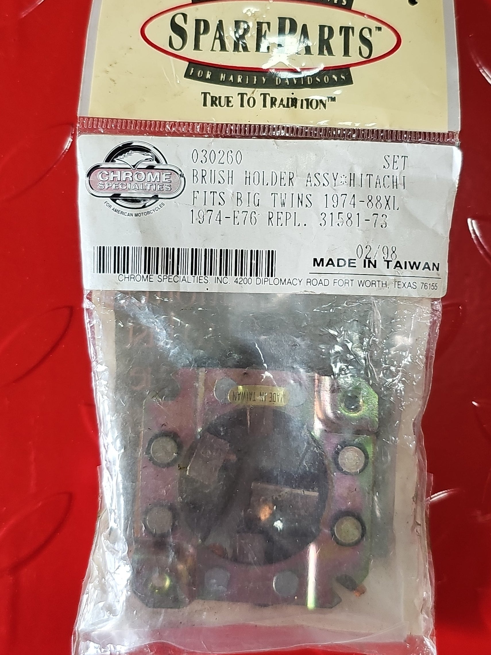 Harley Davidson Brush Holder Assy Set NEW