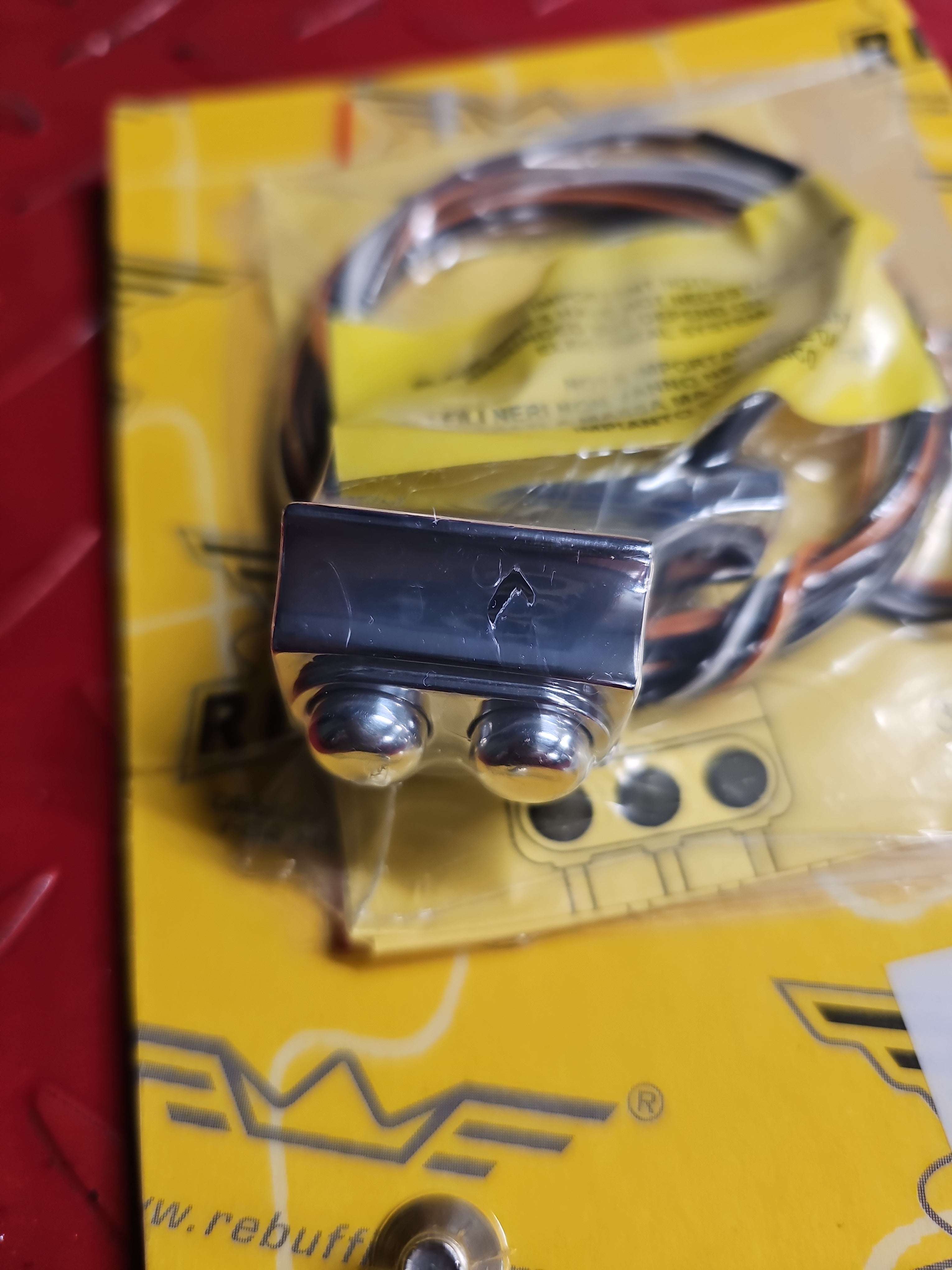 Harley REBUFFINI Taster 2 Buttons links chrom NEW