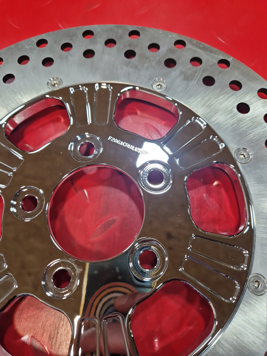 Harley REVTECH DOMINATOR 6 Bremsscheibe 2teilig chrome Rear 11,5" NEW