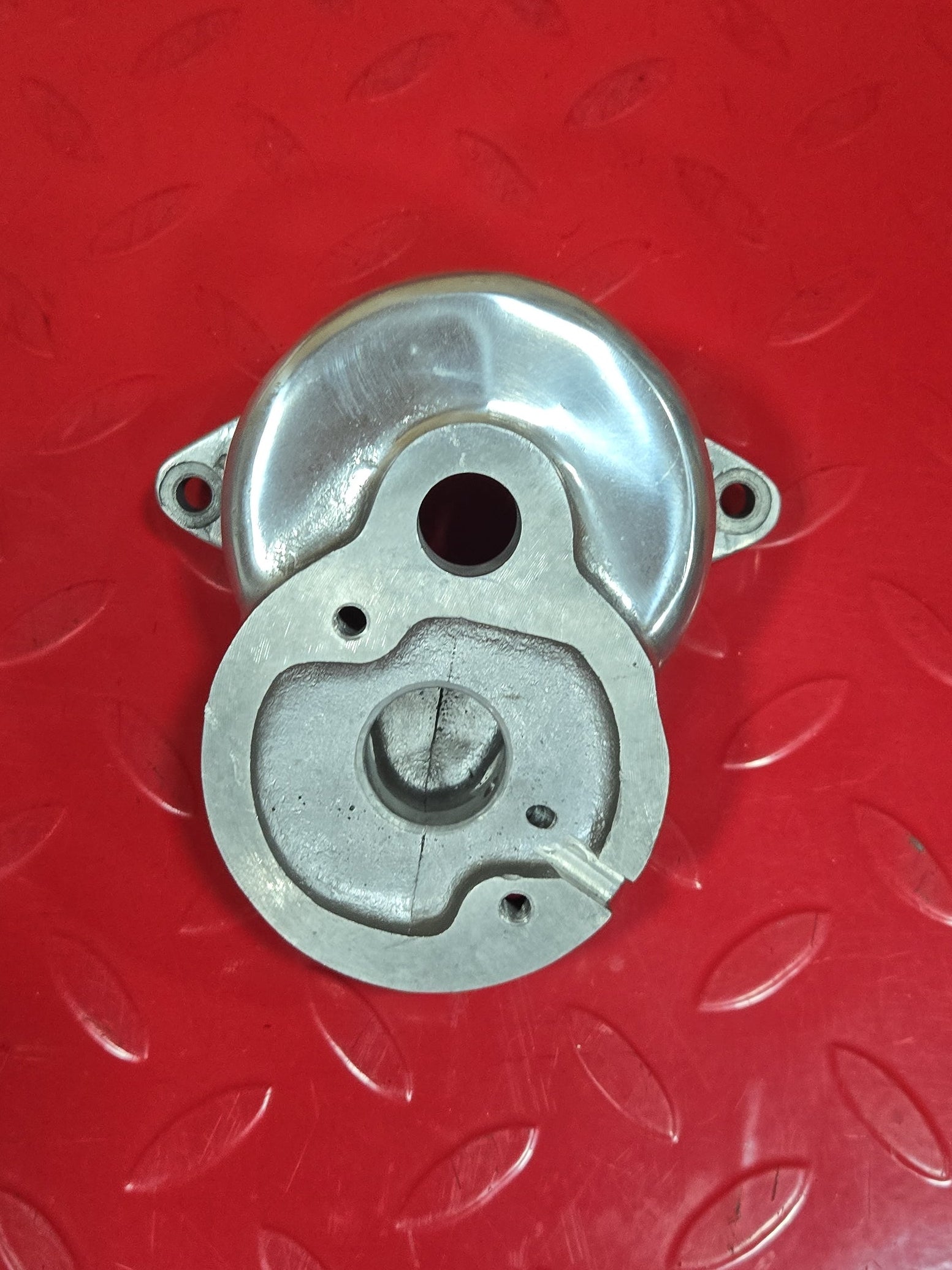 Harley Davidson Shovel Shovelhead Starter Shaft Housing poliert
