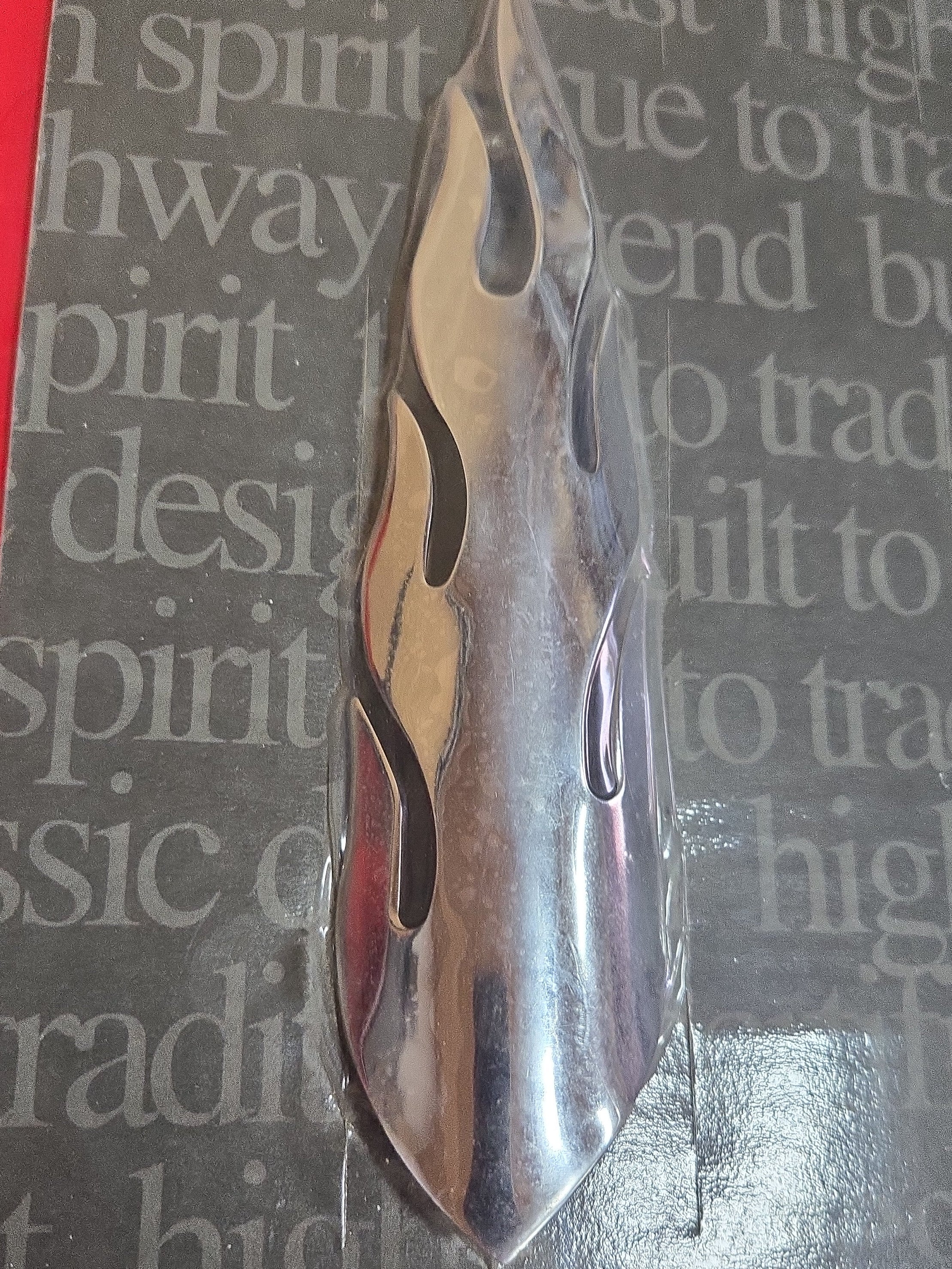 Harley Chopper Custombike Hitzeschutzblech Flames chrom NEW