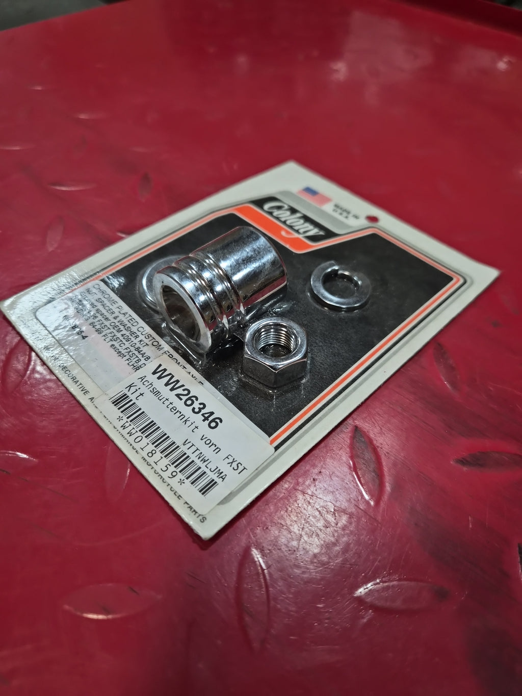 Harley Davidson BT front Axle Spacer Kit chrom