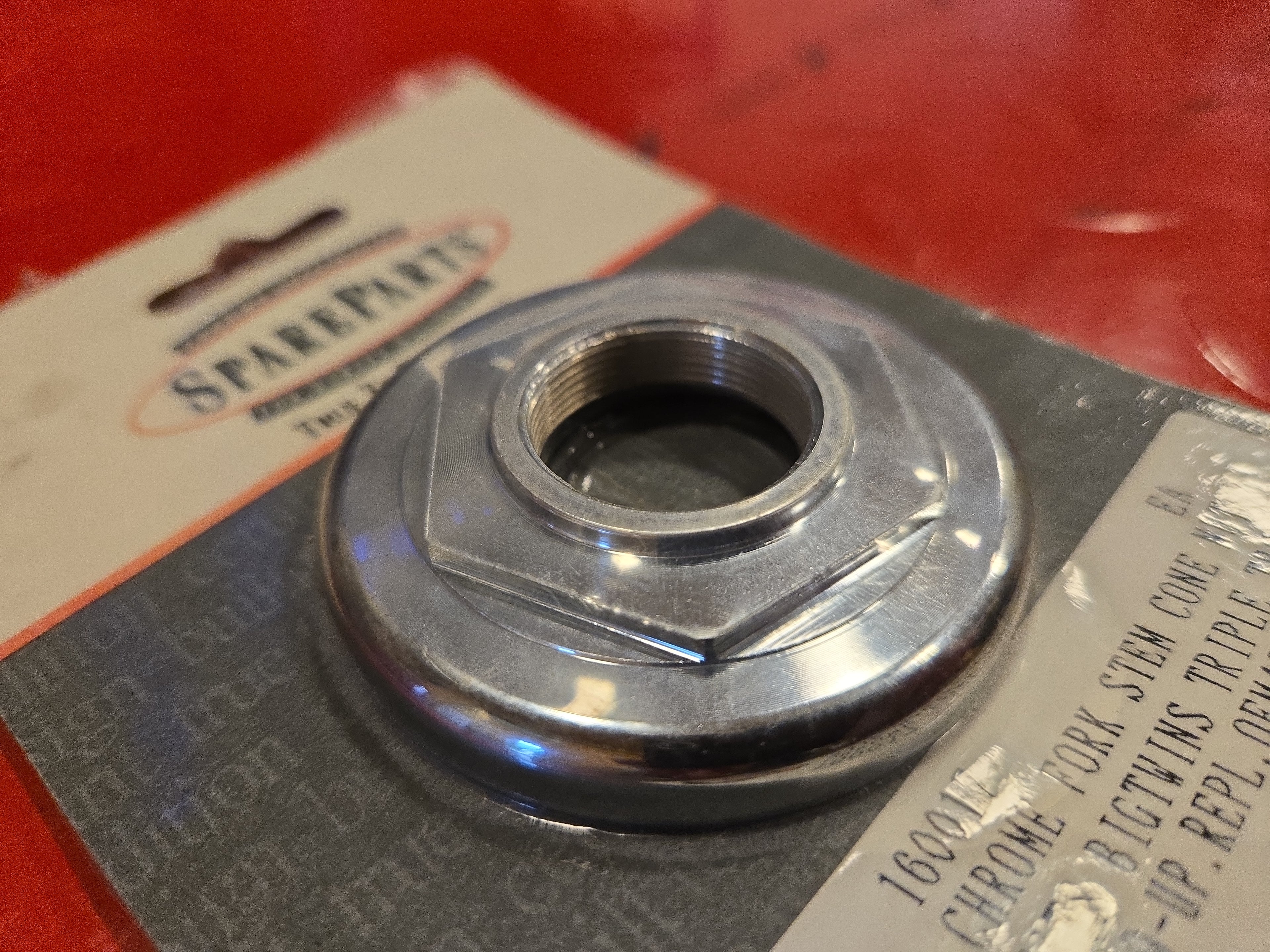 Harley Davidson Fork Stem Cone Nut chrom NEW