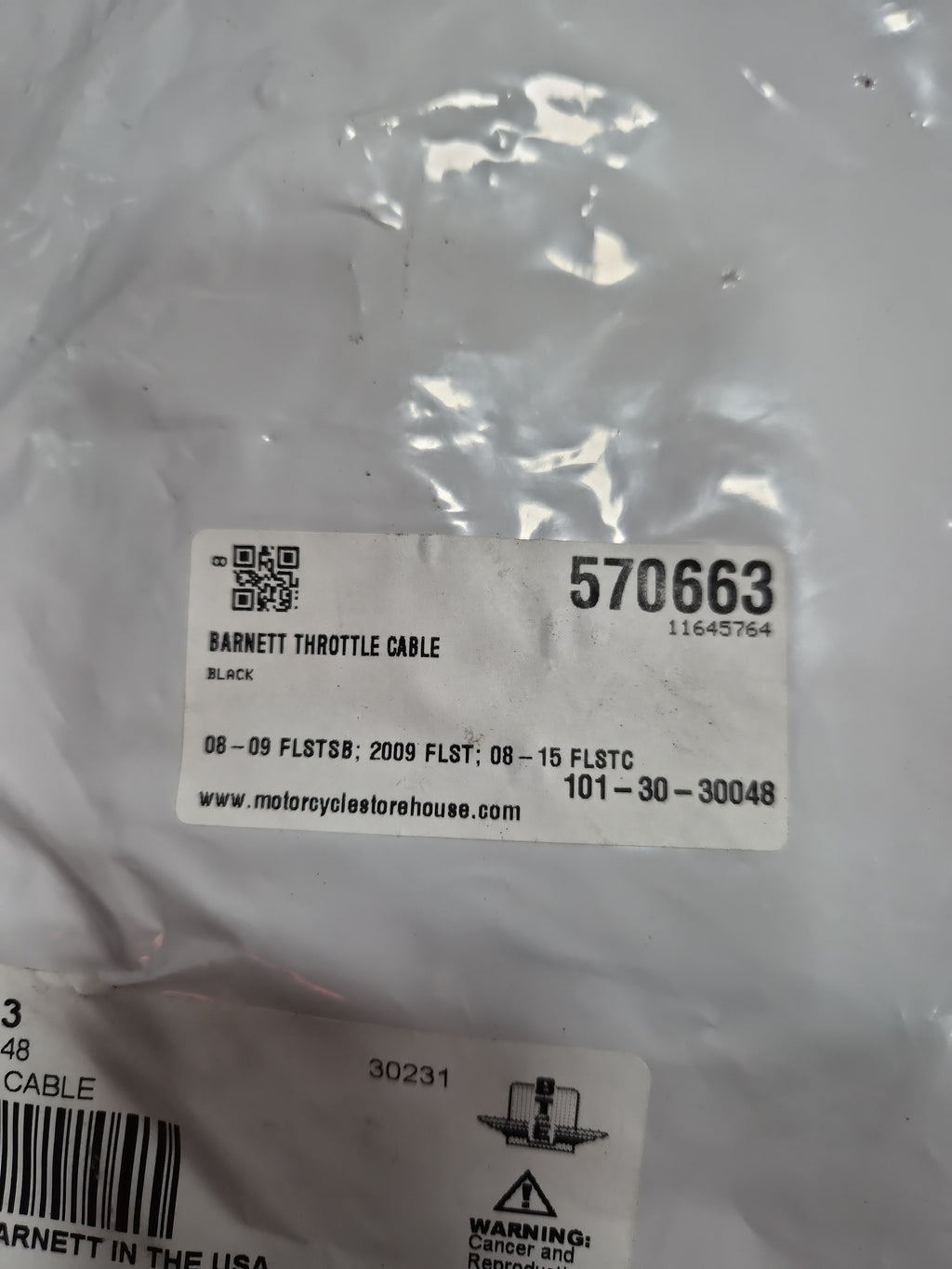 BARNETT Gaszug schwarz für Harley Davidson